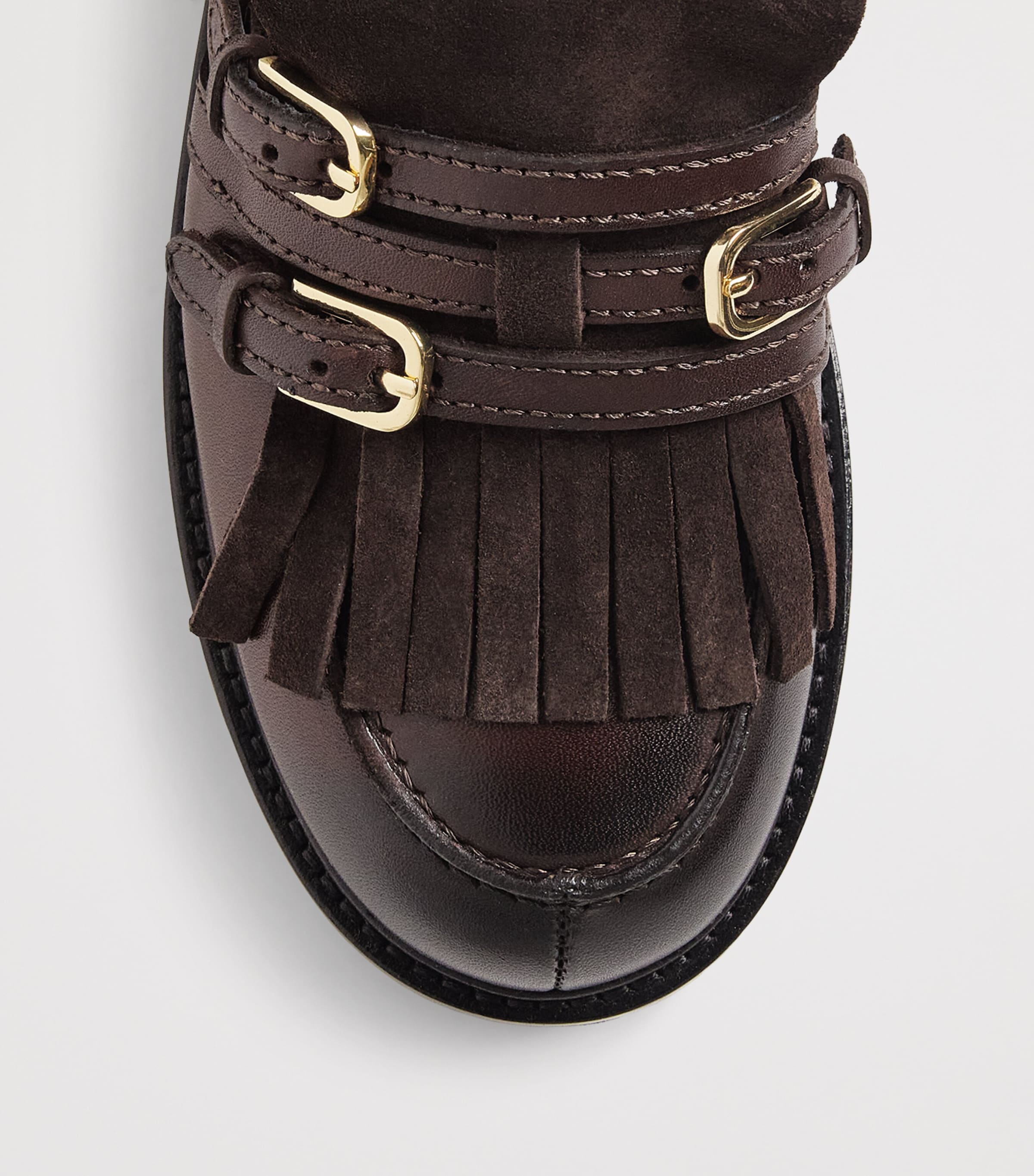 Sandro Paris Leather Buckled Loafers Brown Image 6