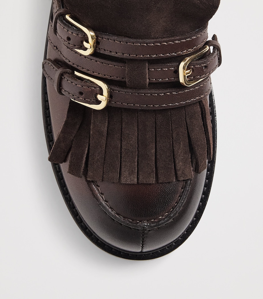 Sandro Paris Leather Buckled Loafers Brown Image 6
