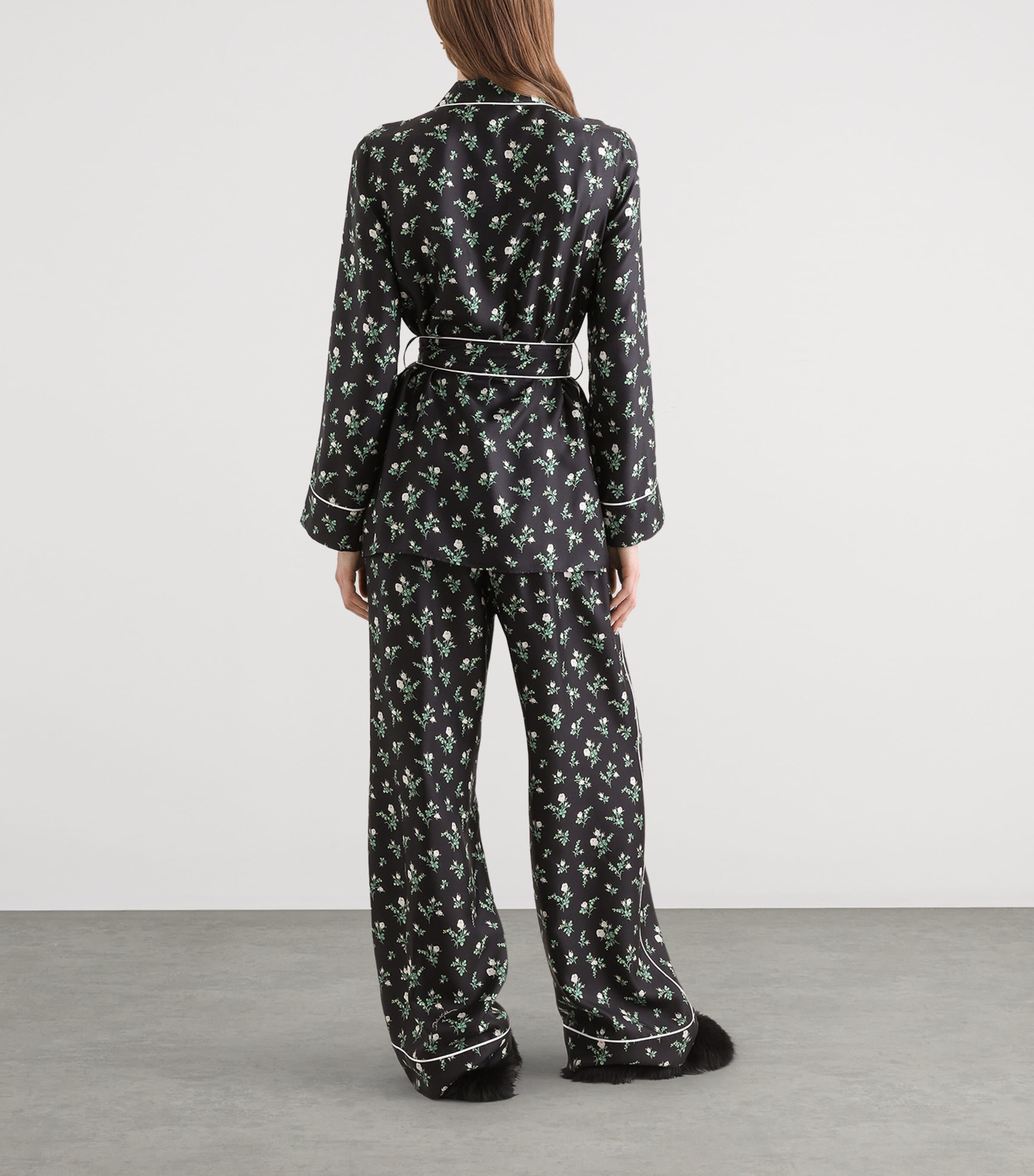Dolce&Gabbana Womens Silk Floral Belted Shirt Ros/mugh Bco F Image 3