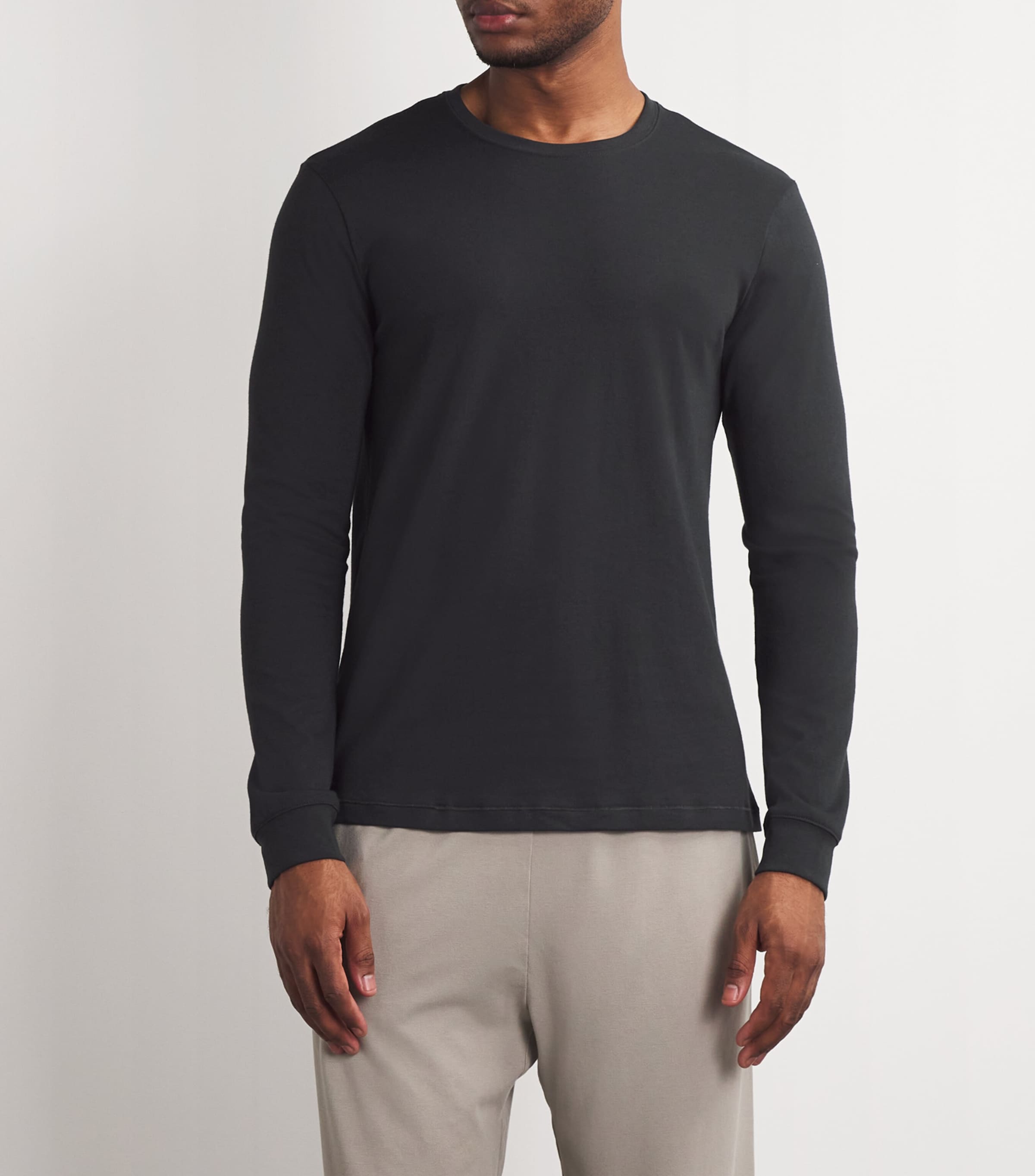 Cotton Long-Sleeve T-Shirt ONYX Image 3