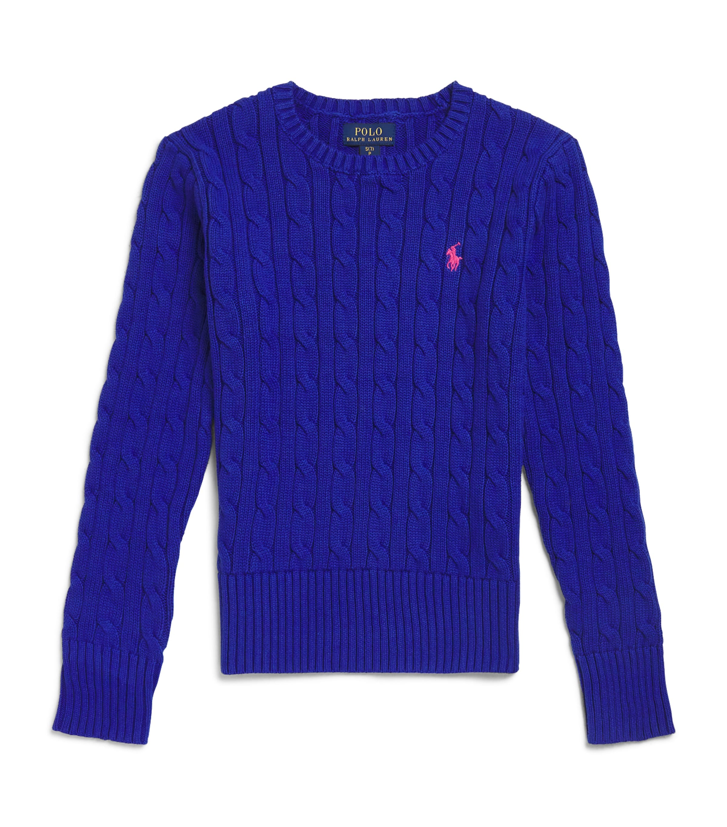 Shop Ralph Lauren Cable-knit Polo Pony Sweater In Blue