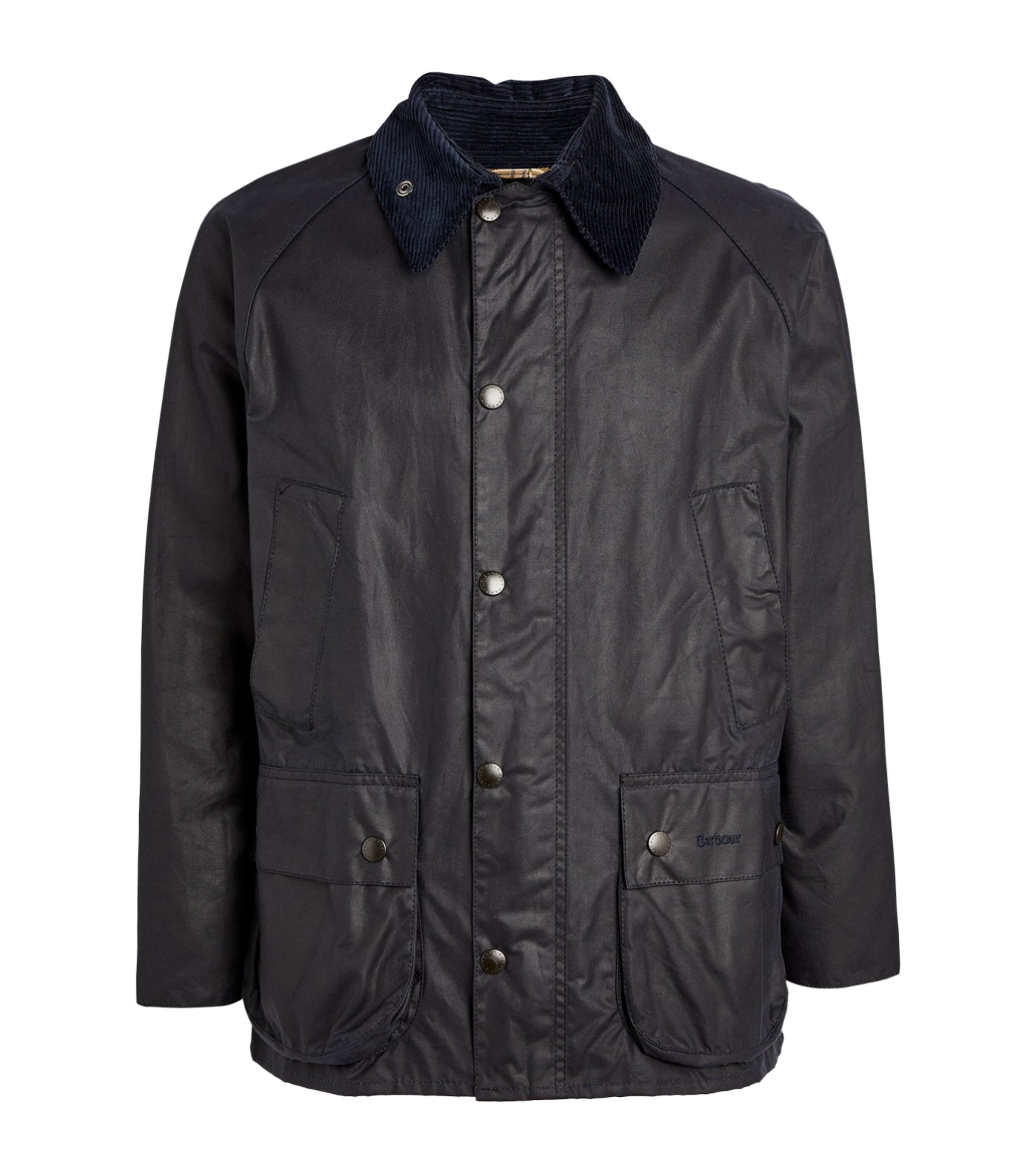 Barbour Waxed Bedale Jacket In Navy