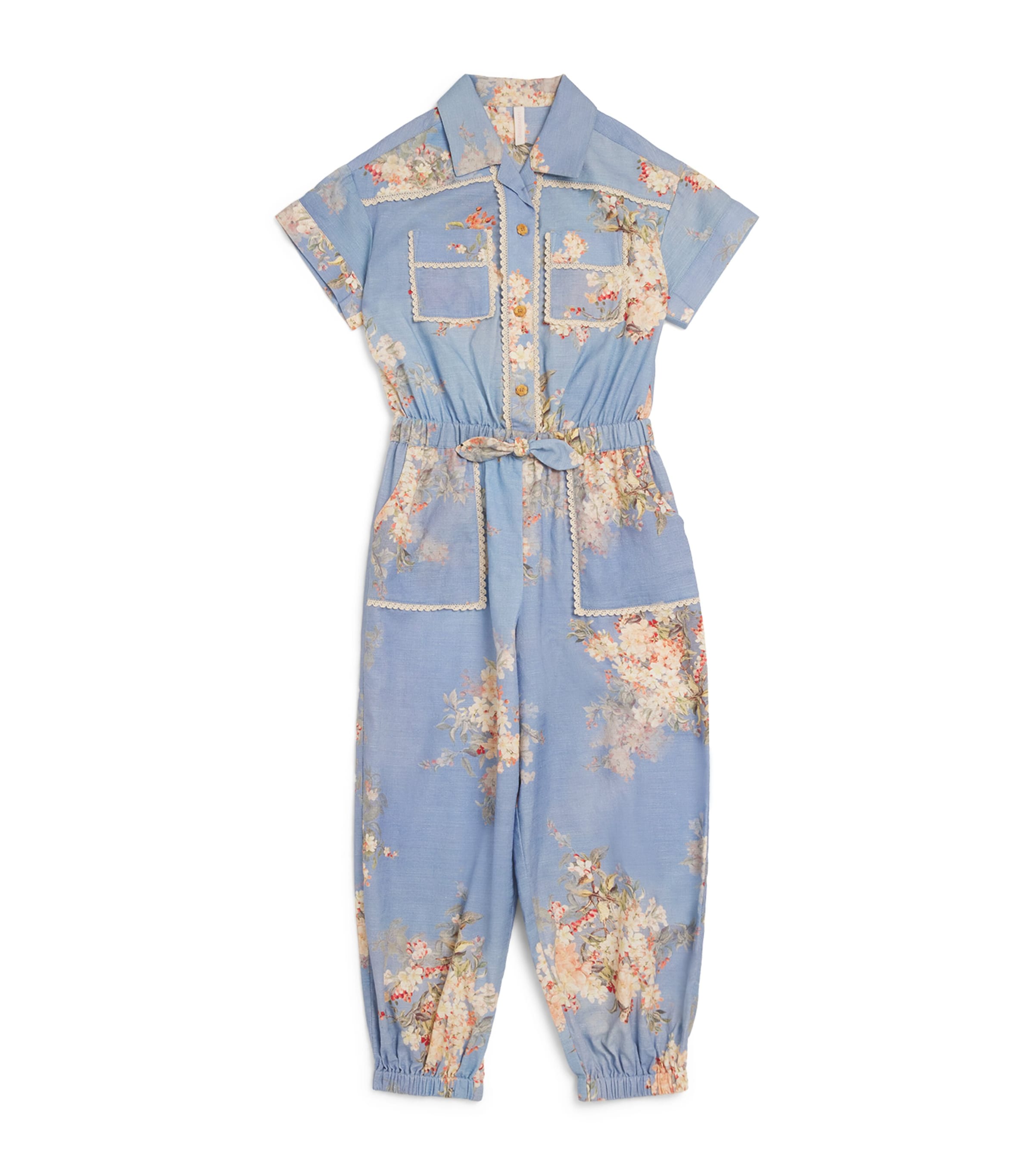 Zimmermann Kids' Crochet-trim Cascadian Jumpsuit