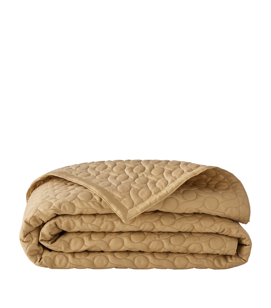Alexandre Turpault Quilted Poesie King Bedspread (260cm x 240cm) Gold Image 1