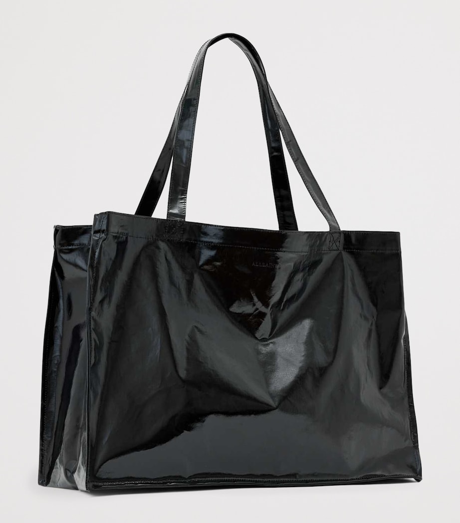 AllSaints Large Laminated Tote Bag Black Image 5