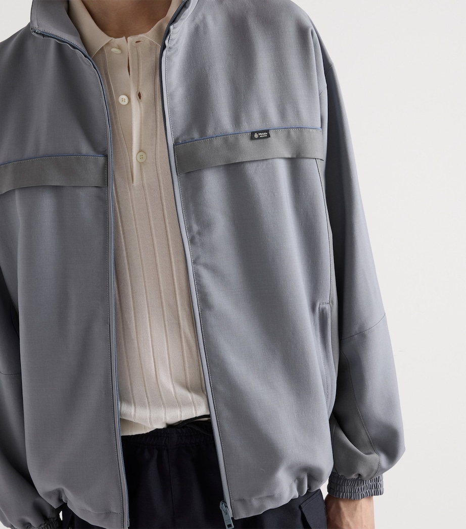 Prada Mens Virgin Wool-Mohair Jacket Grey Image 3