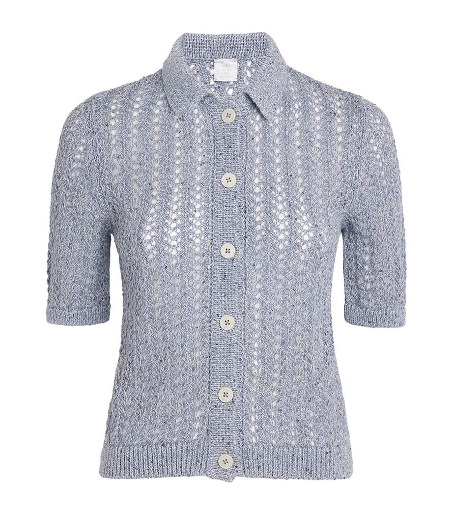 Eleventy Womens Linen-Cotton Cardigan Nuvola Image 1