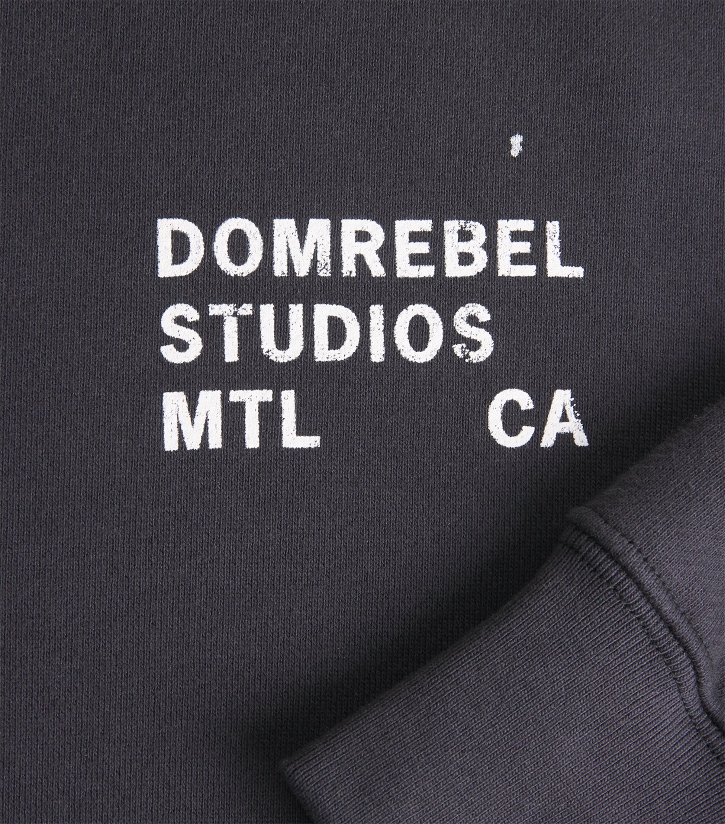 DOMREBEL Mens Cotton Staff Sweatshirt Old Black Image 6