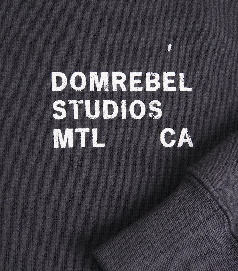 DOMREBEL Mens Cotton Staff Sweatshirt Old Black Image 6