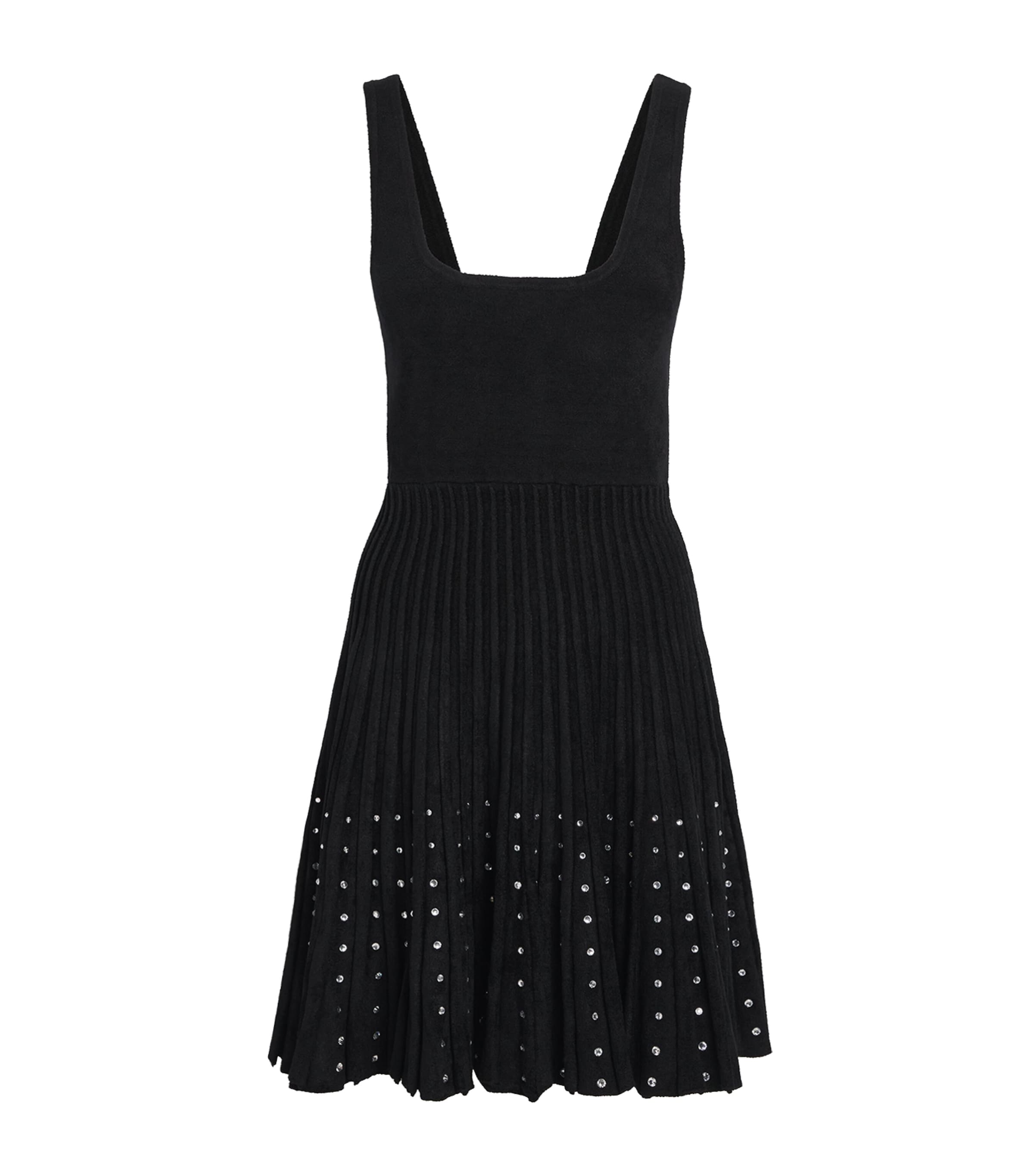 Sandro Embellished Knit Mini Dress In Multi
