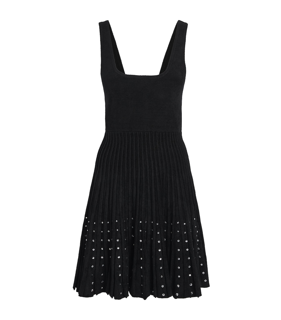 Embellished Knit Mini Dress BLACK Image 1