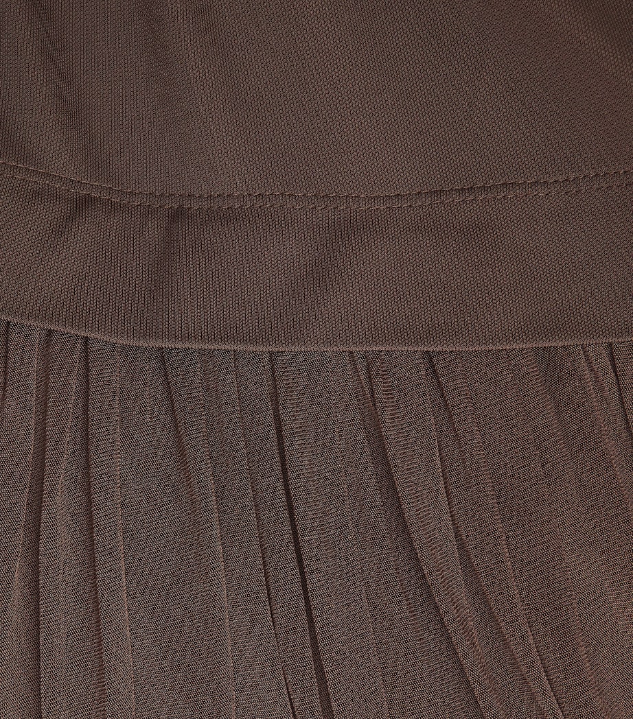 Jersey Tie-Back Maxi Dress DARK BROWN Image 5