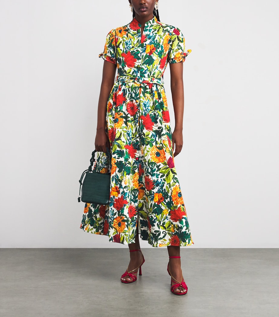 Cotton Ena Maxi Shirt Dress 2332-MANDEVIL FOLIAG Image 2