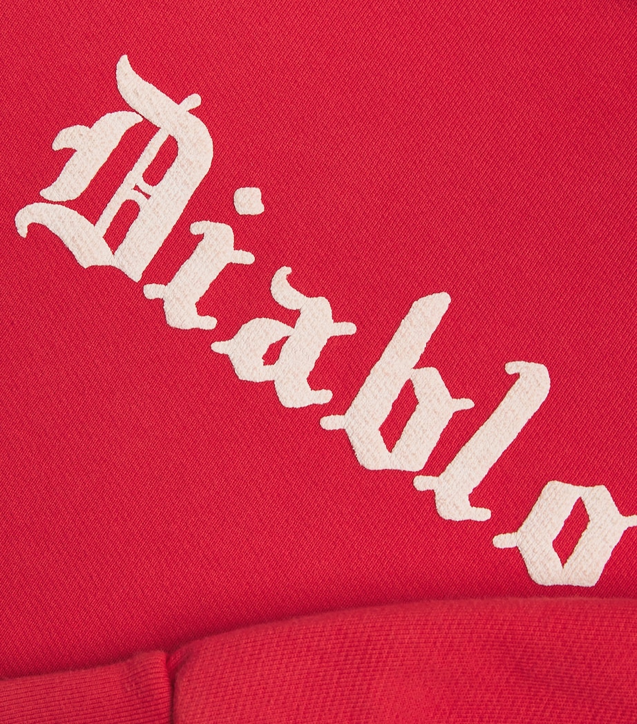 Cotton Diablo Hooligan Sweatshirt RED Image 5