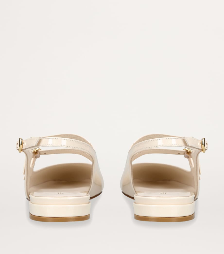Benni MJ Slingback Flats WHITE Image 3