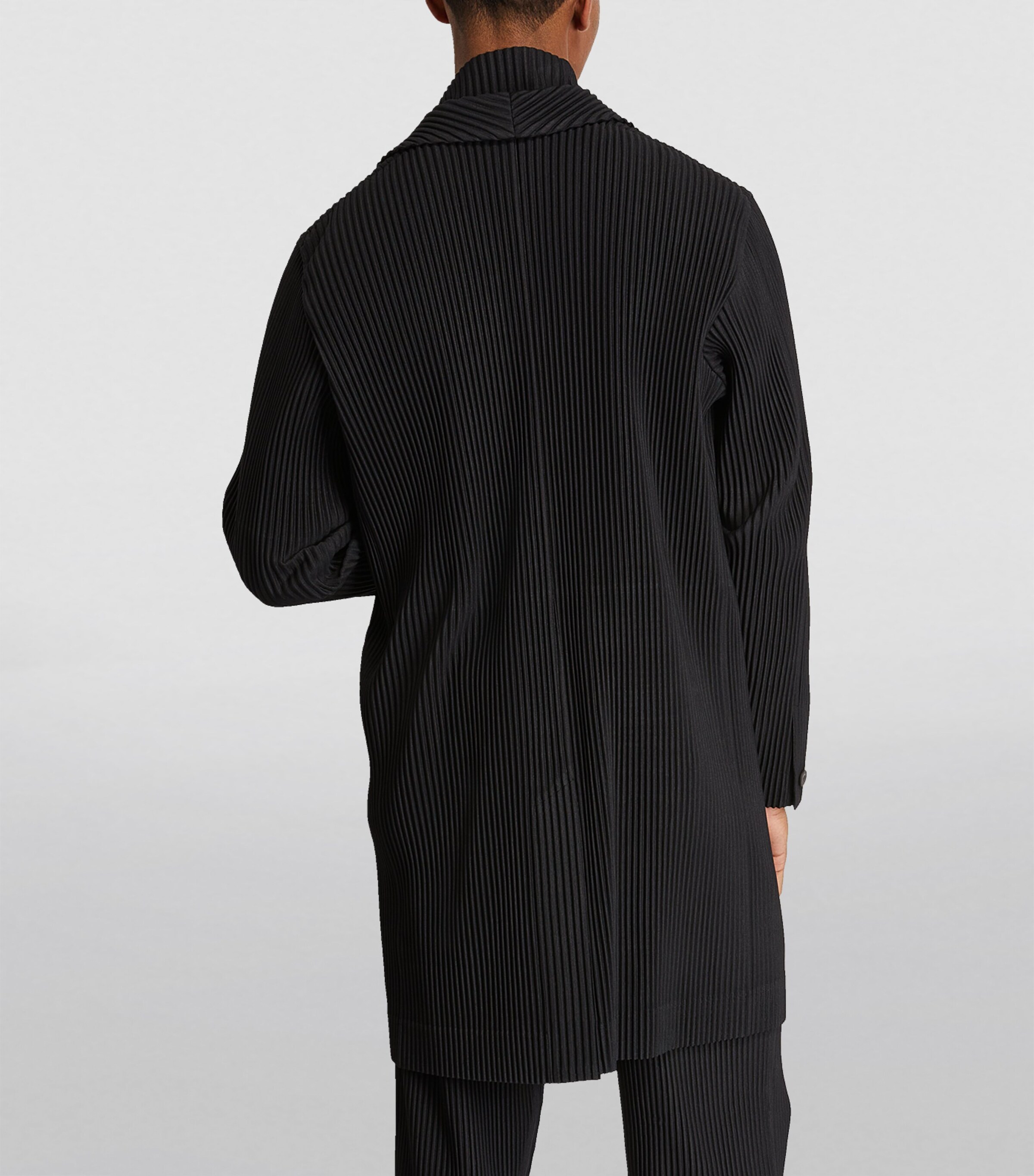 Pleated Overcoat 15 BLACK Image 4