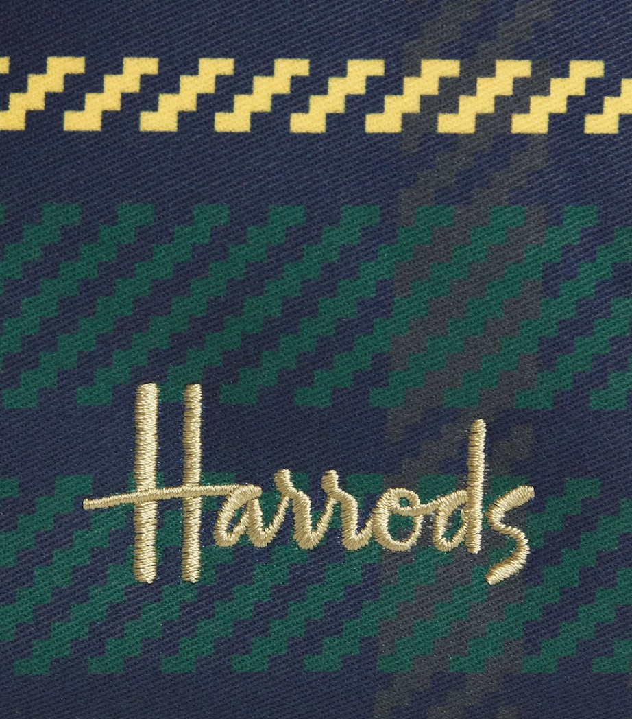 Harrods Small Tartan Logo Pouch Navy Image 4
