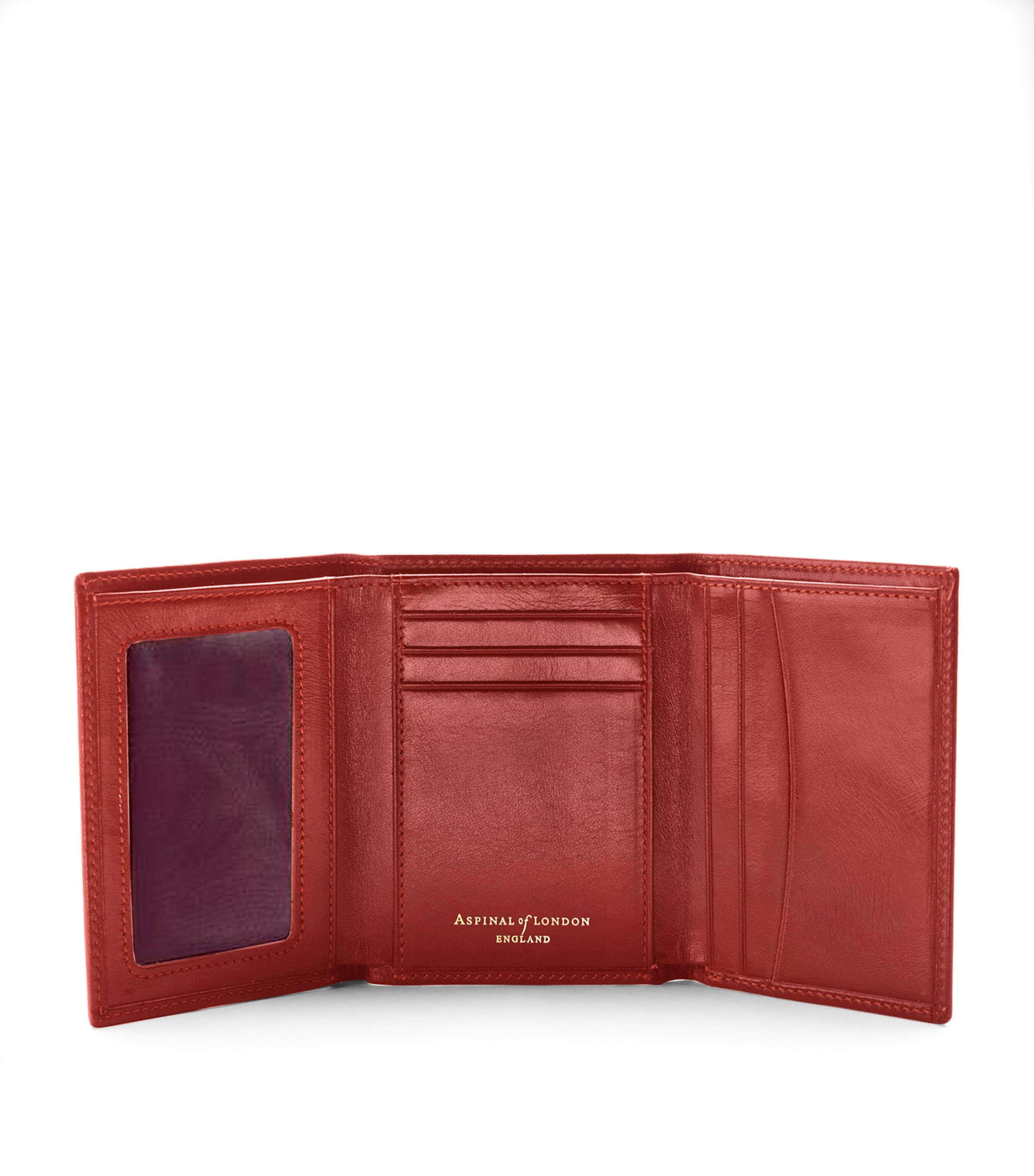 Leather Trifold Wallet COGNAC Image 3