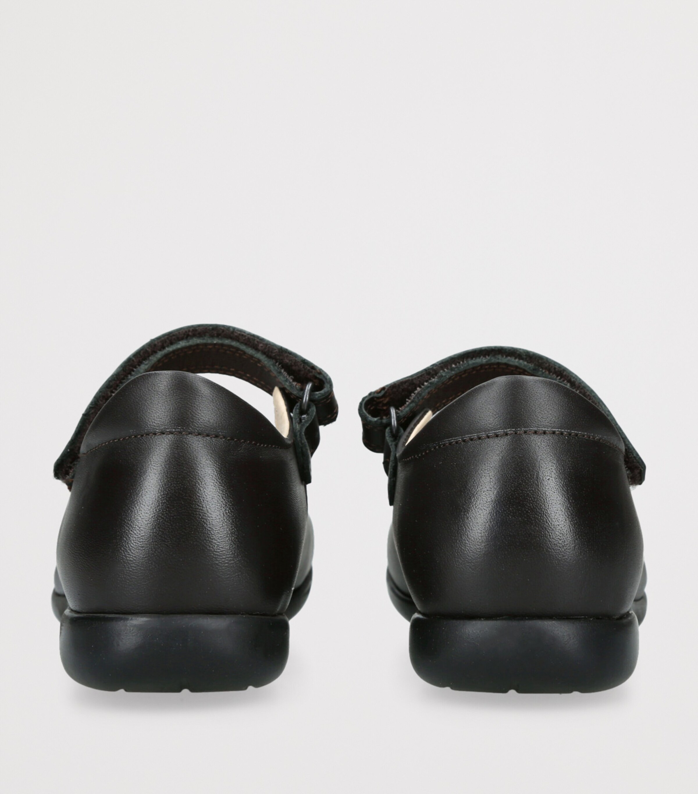 Leather Emma School Shoes DARK BROWN Image 2
