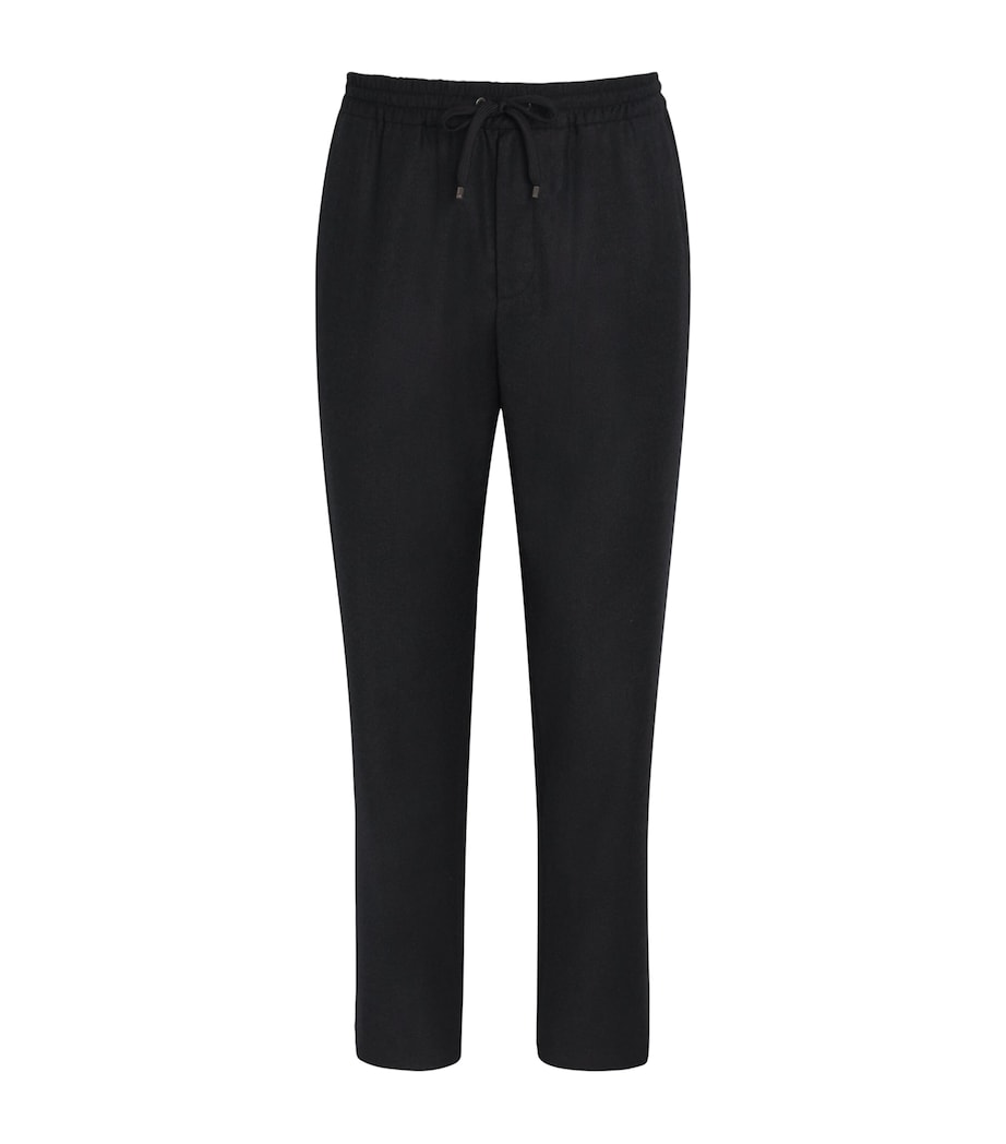 Wool Drawstring Straight Trousers K76 - DARK GREY Image 1