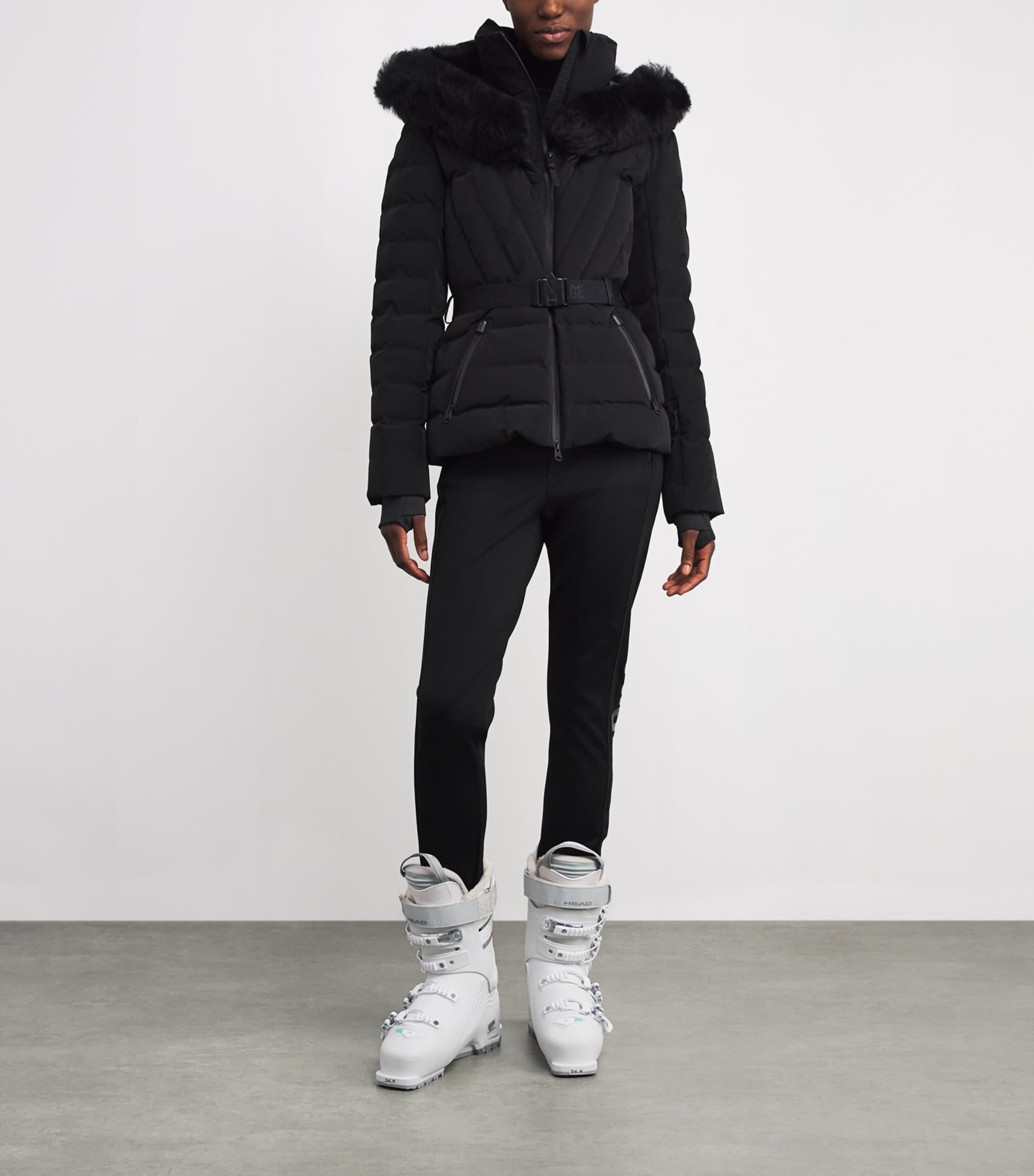 Down Fox Fur-Trim Elita-ZR Ski Jacket BLACK Image 2