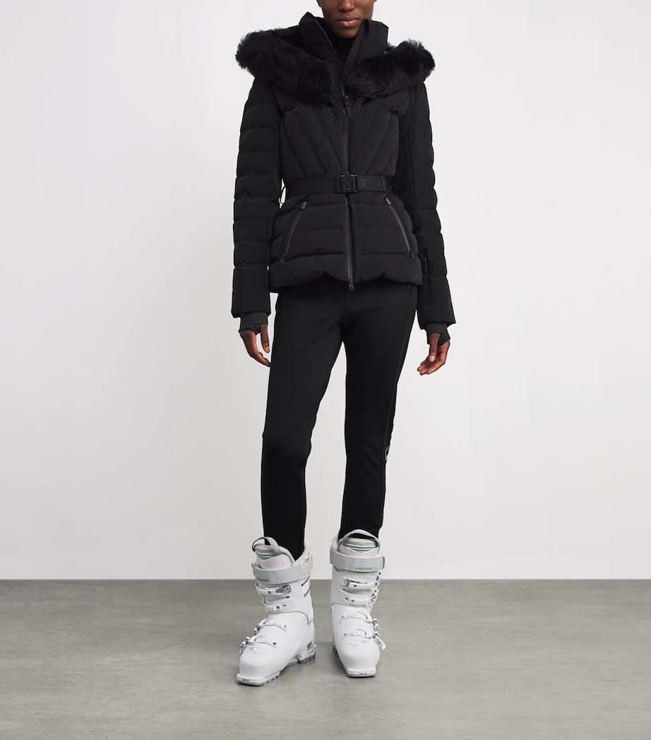 Down Fox Fur-Trim Elita-ZR Ski Jacket BLACK Image 2
