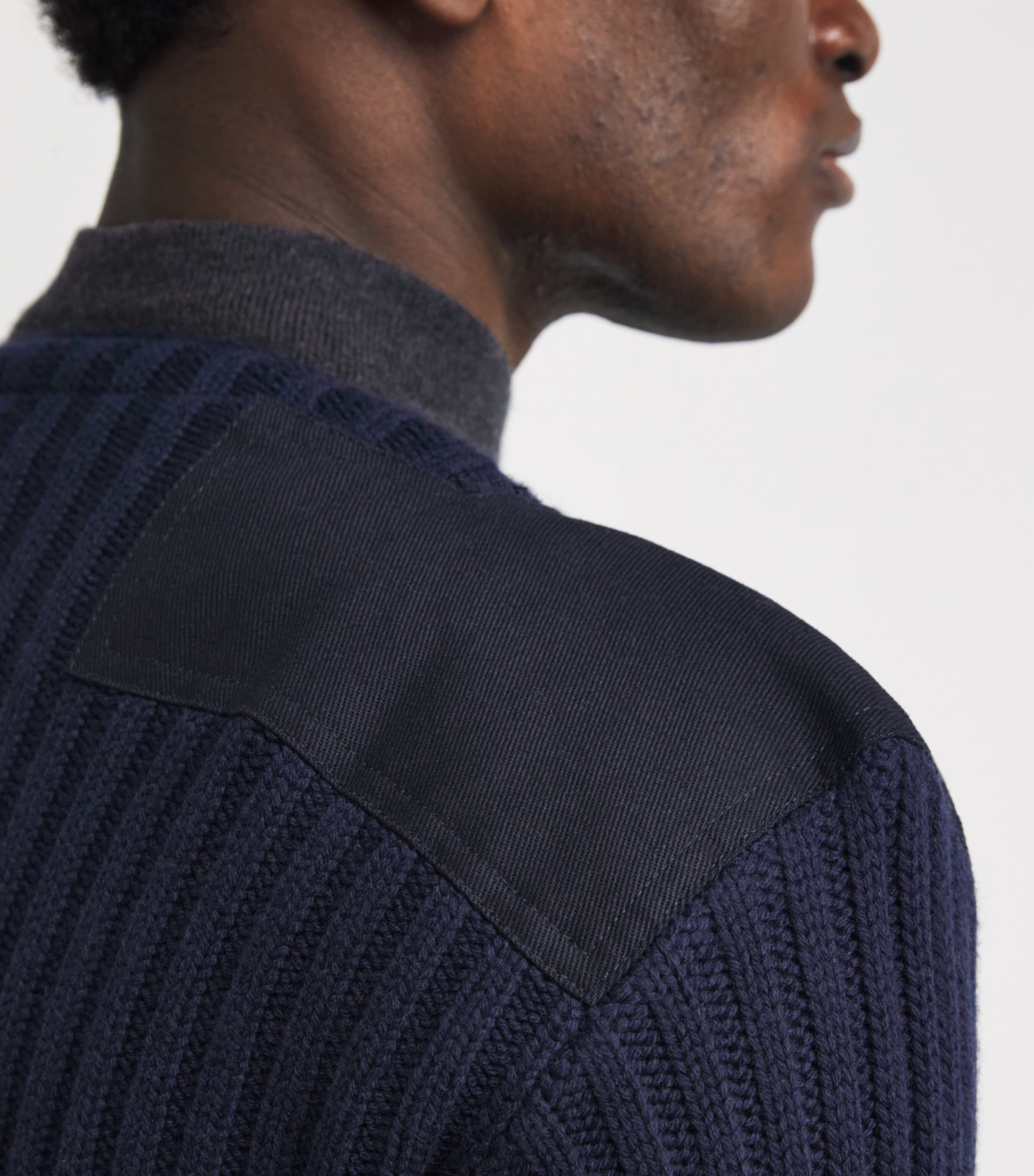 N.Peal Mens Merino Wool-Cashmere 007 Sweater Nvy Navy Image 6