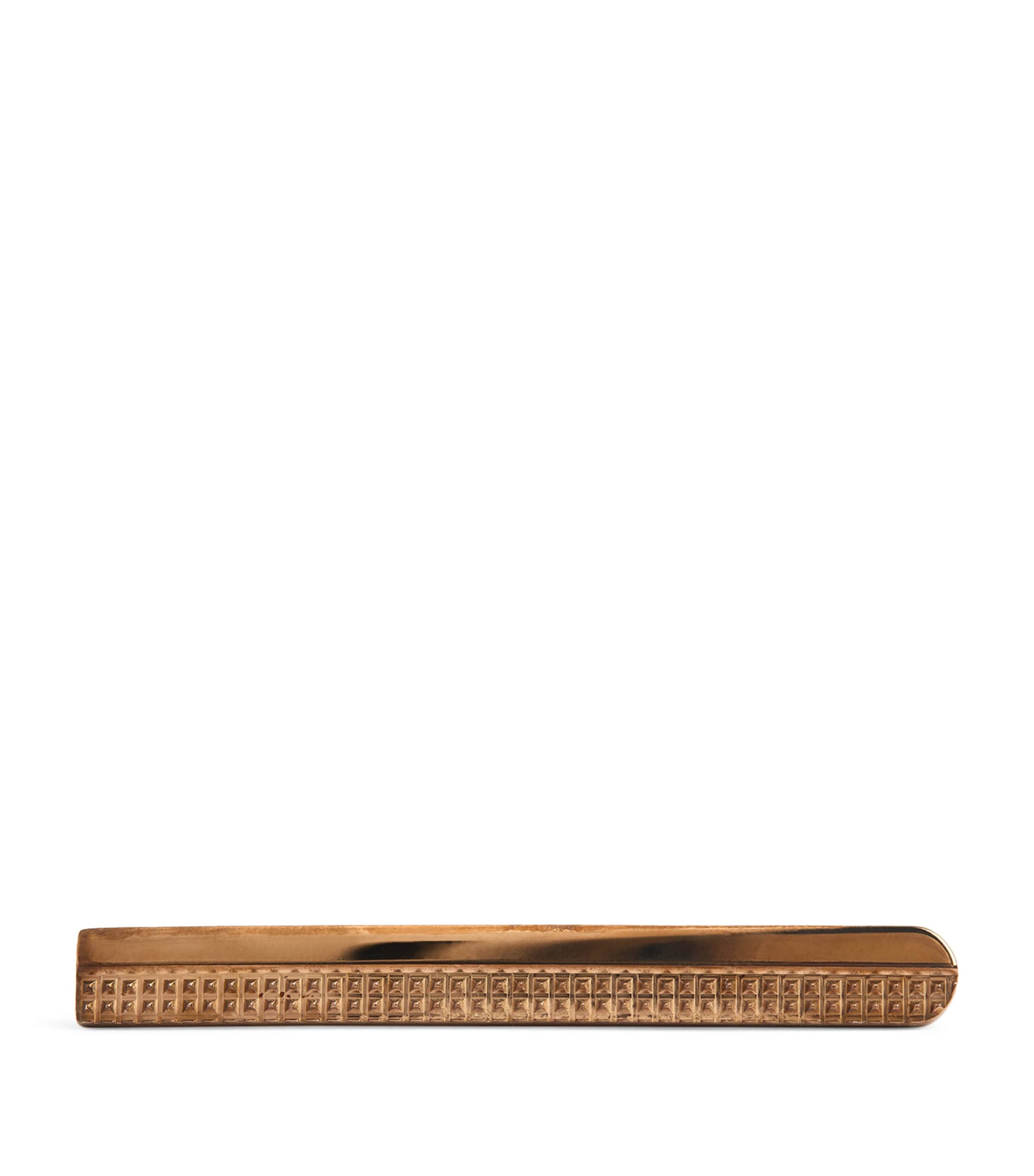 Giorgio Armani Sterling Silver Tie Clip In Brown