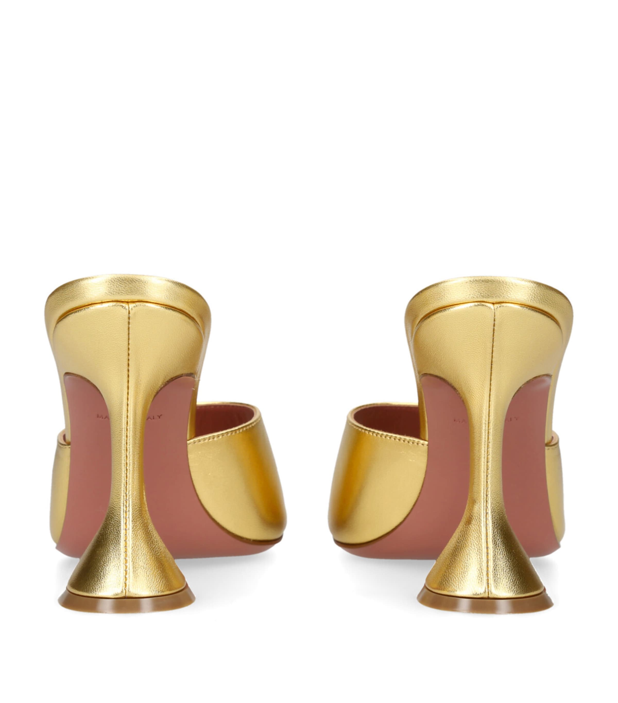 Amina Muaddi Lupita Mules 95 Gold Image 2