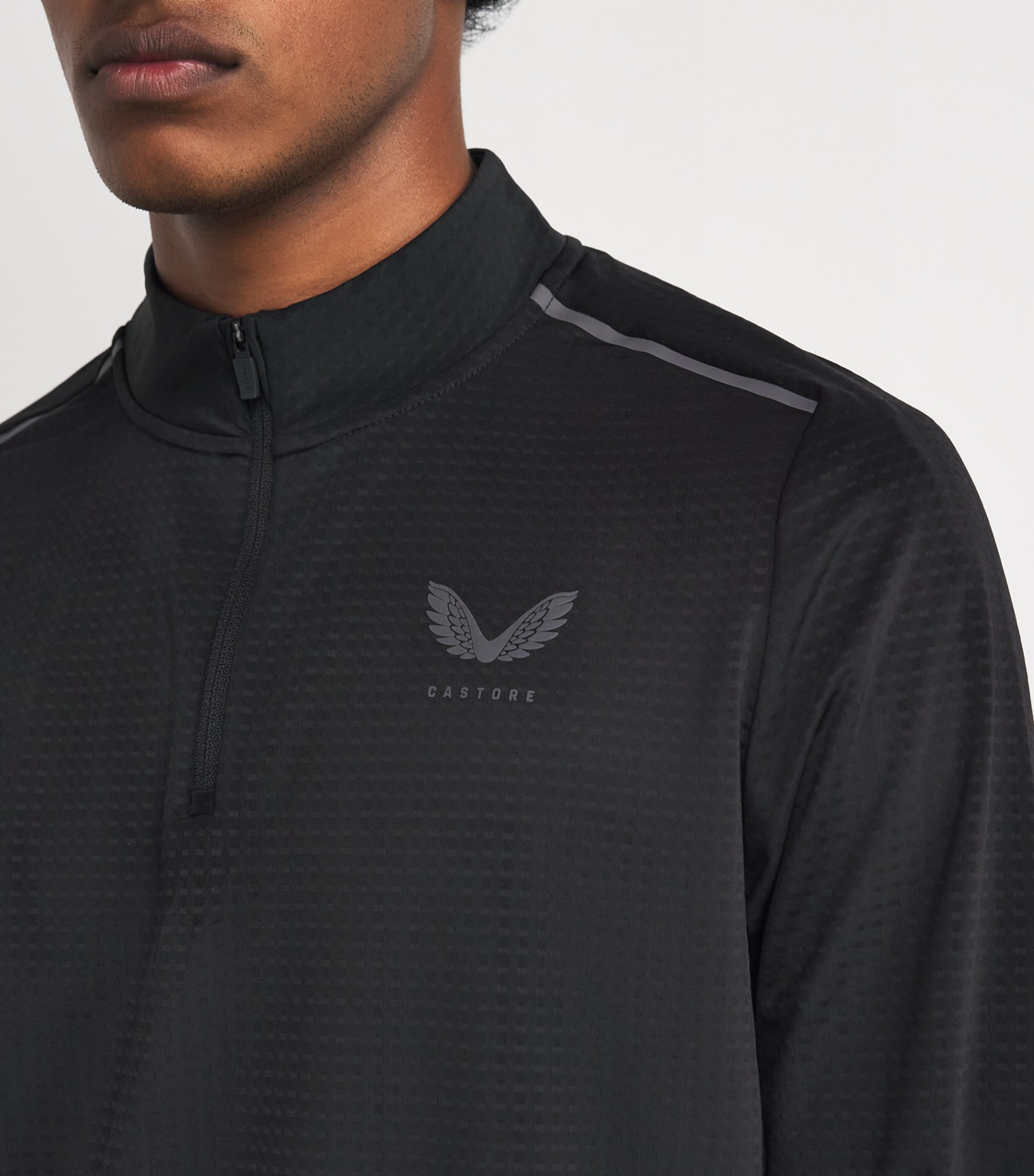 Castore Mens Apex Quarter-Zip Training Top Black Image 6