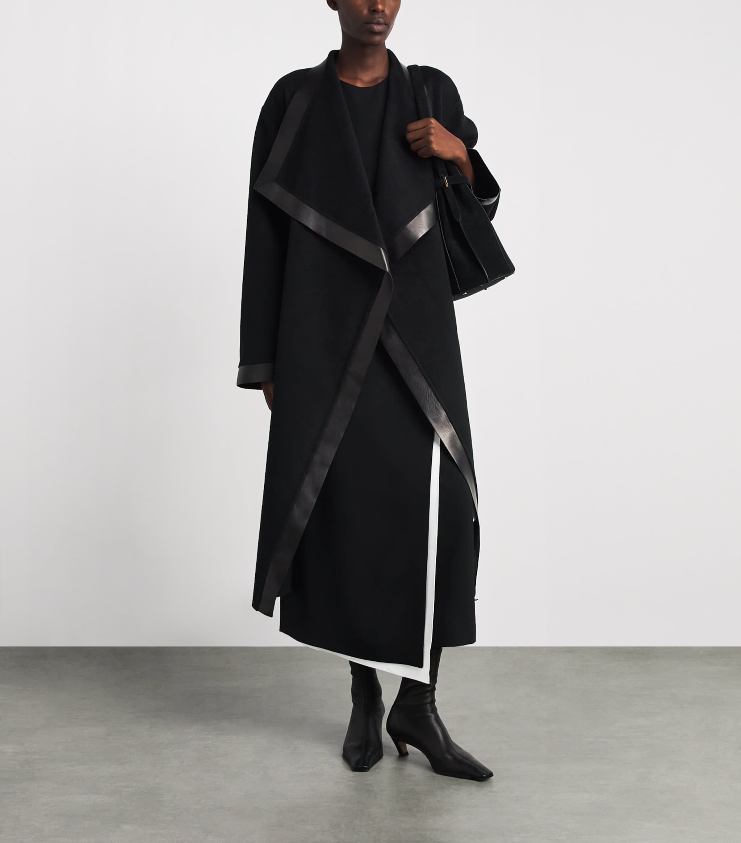 Lafayette 148 Womens Asymmetric A-Line Midi Skirt Black Image 2