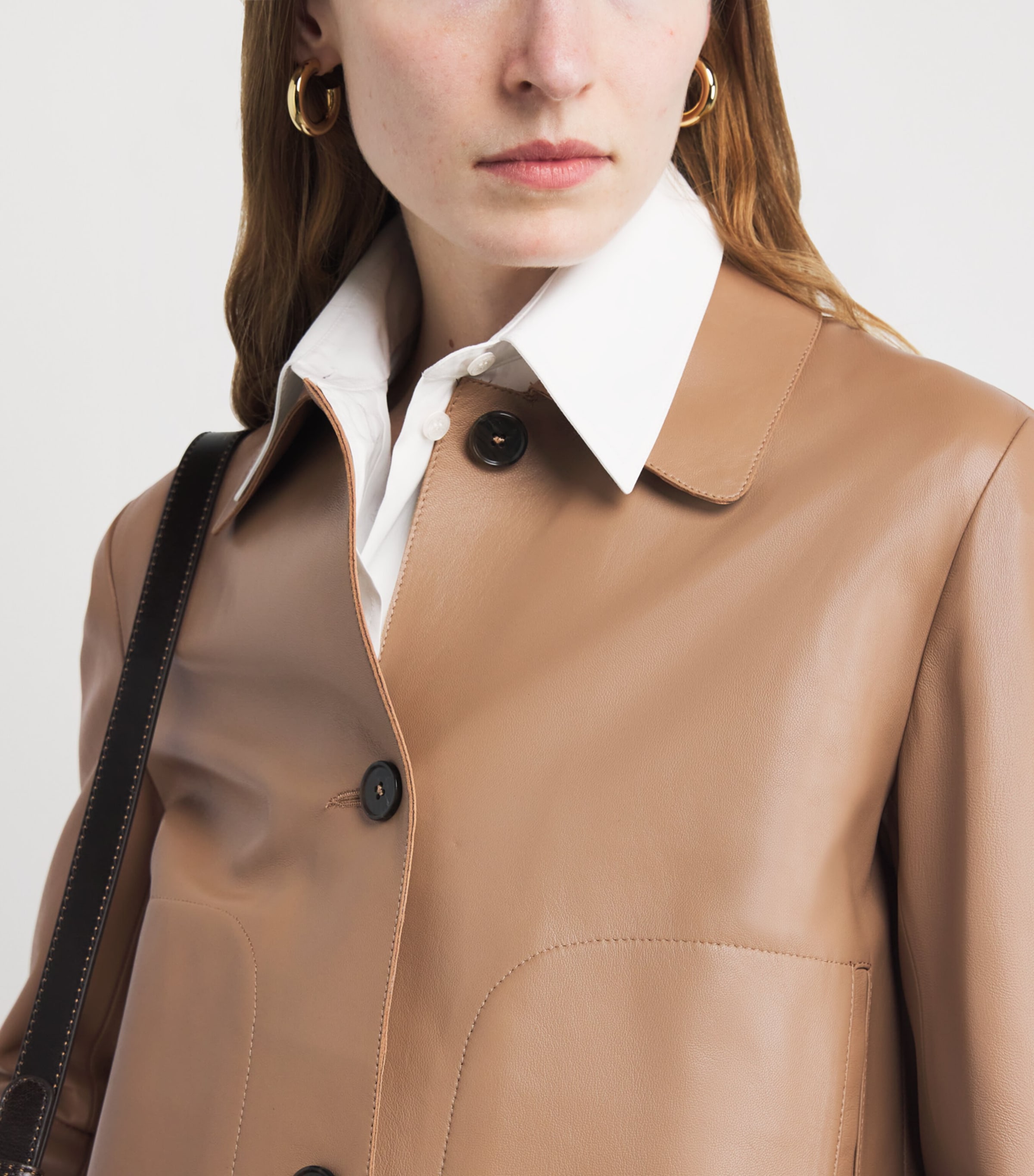 EMY Leather Jacket OAK Image 6