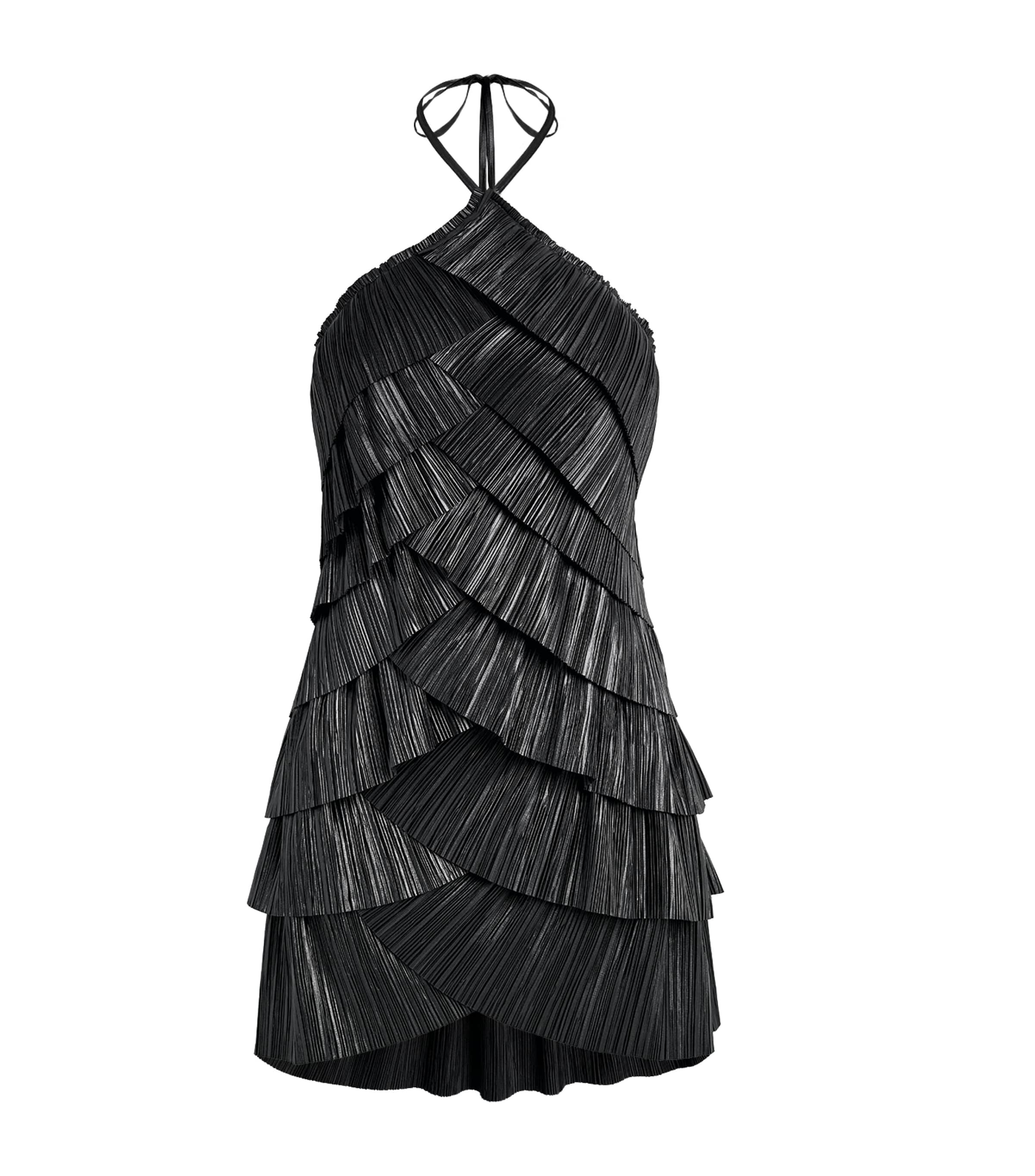 Cult Gaia Womens Pleated Varsha Mini Dress Black Image 1