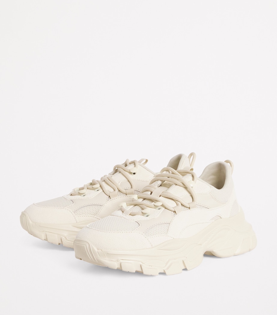 Leather Low-Top Sneakers IVORY Image 3