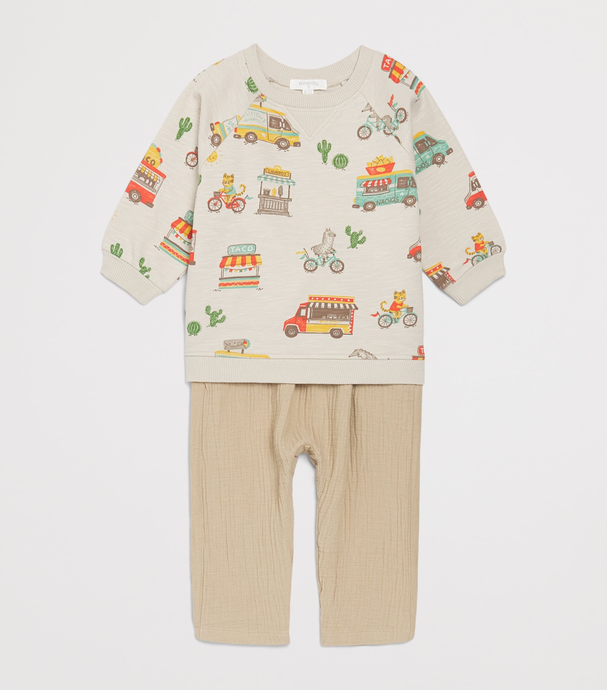 Purebaby Organic Cotton Siesta Sweatshirt (0-12 Months) Lttpr Image 3