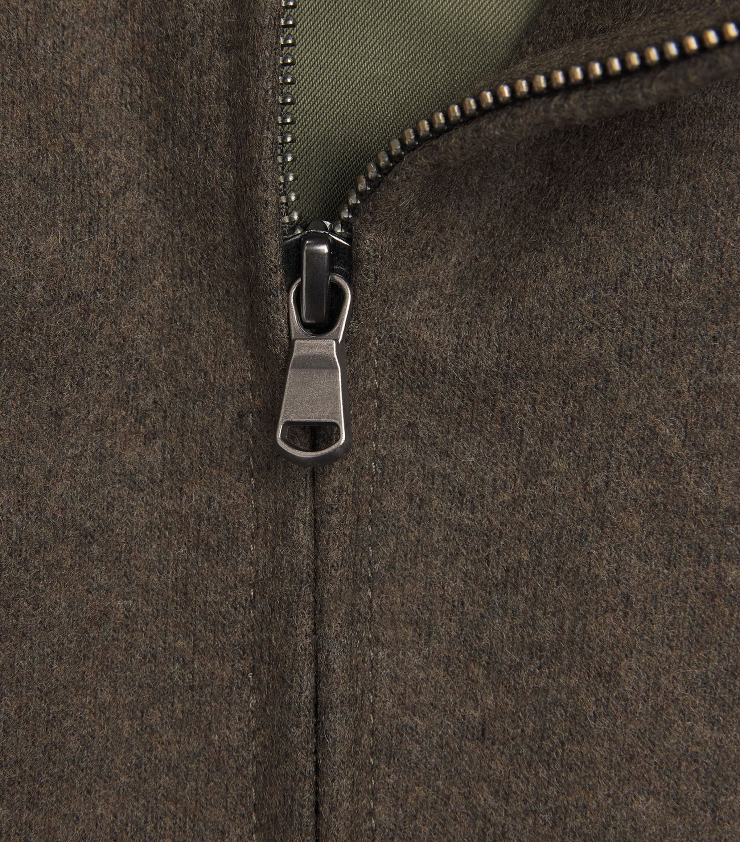 Sunspel Mens Boiled Wool Jacket Loden Green Image 6