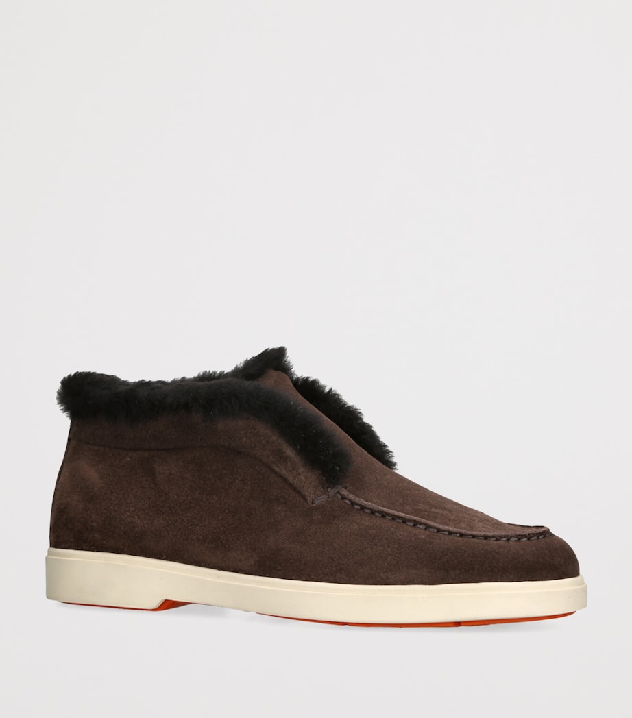 Suede Fortune Ankle Boots DARK BROWN Image 3