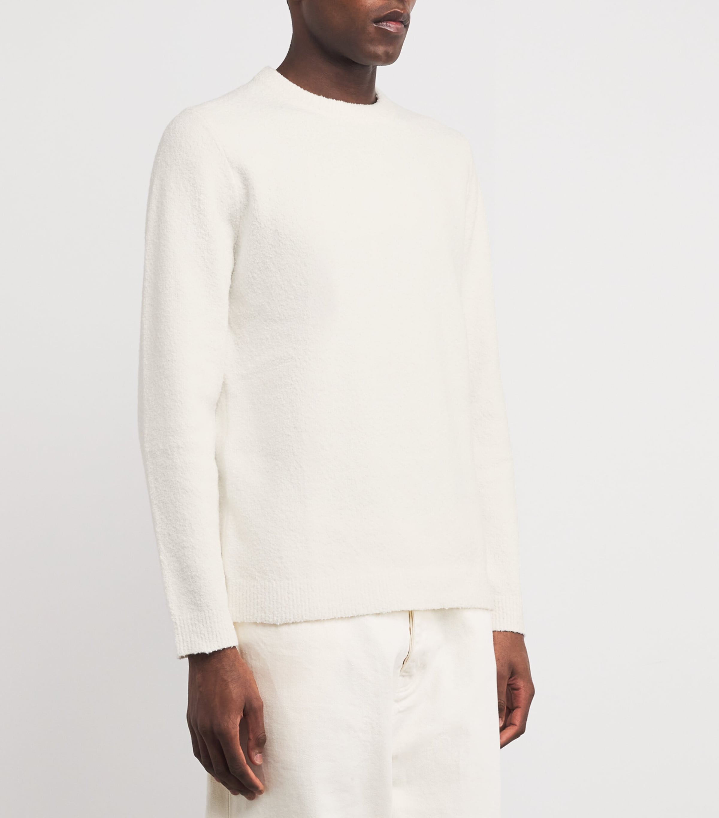 Cotton-Blend Sanino Sweater CLEAR CREAM Image 3