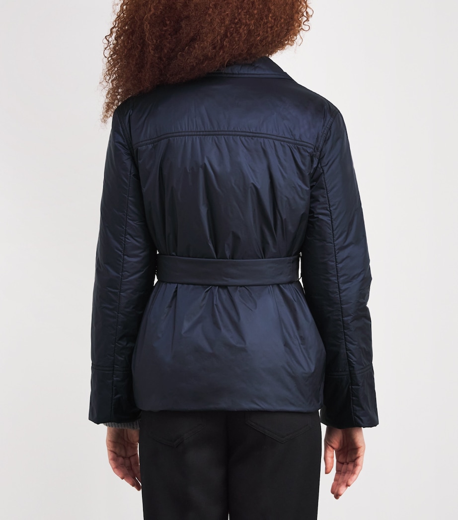Padded Belted Jacket 012 MIDNIGHT BLUE Image 4