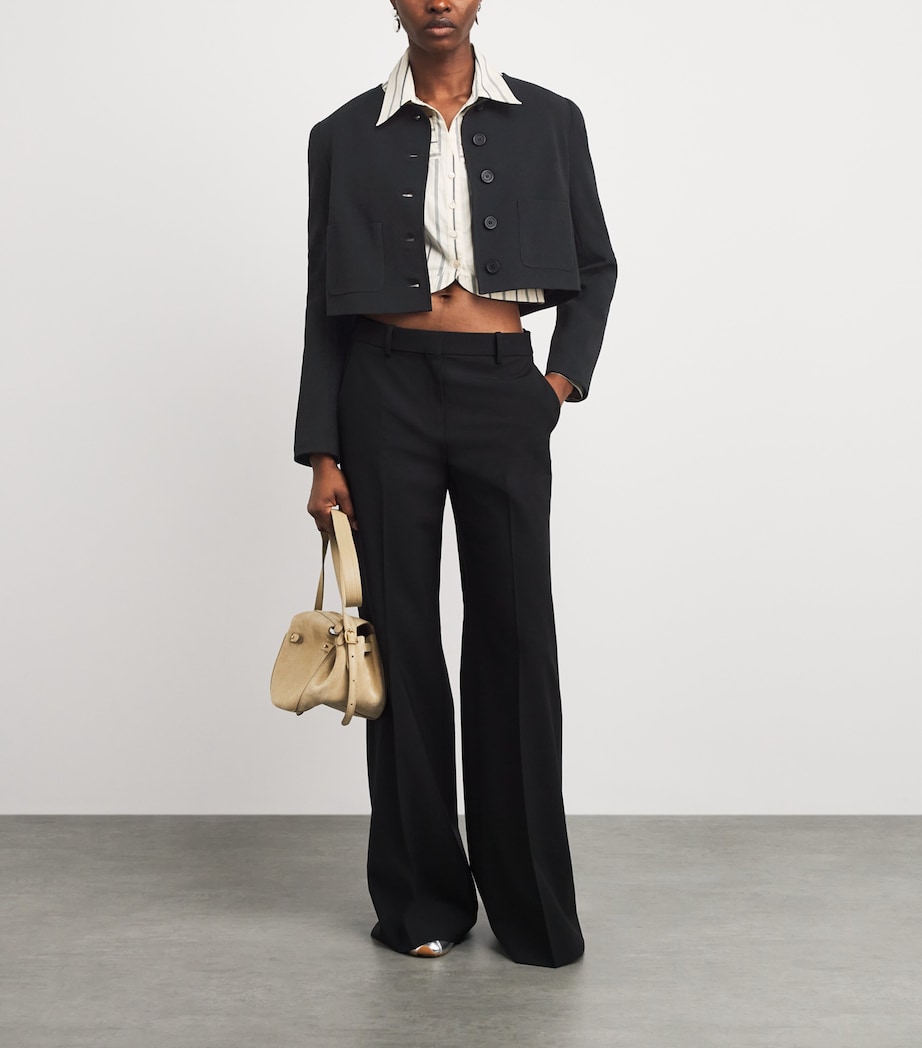 Claudie Pierlot Womens Round-Neck Jacket Black Image 2