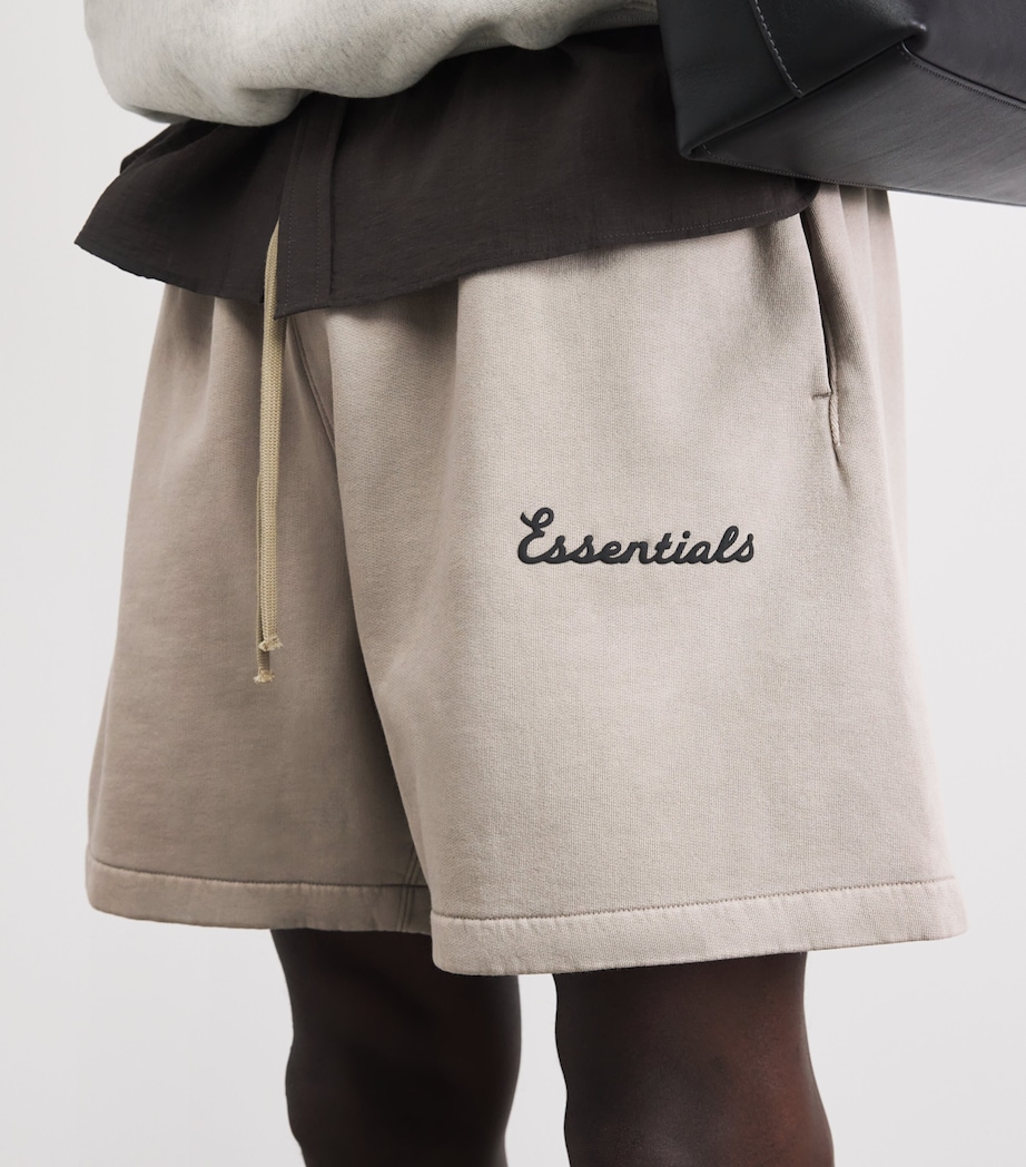 FEAR OF GOD ESSENTIALS Mens Cotton Logo Sweat Shorts Faded Seal Image 3