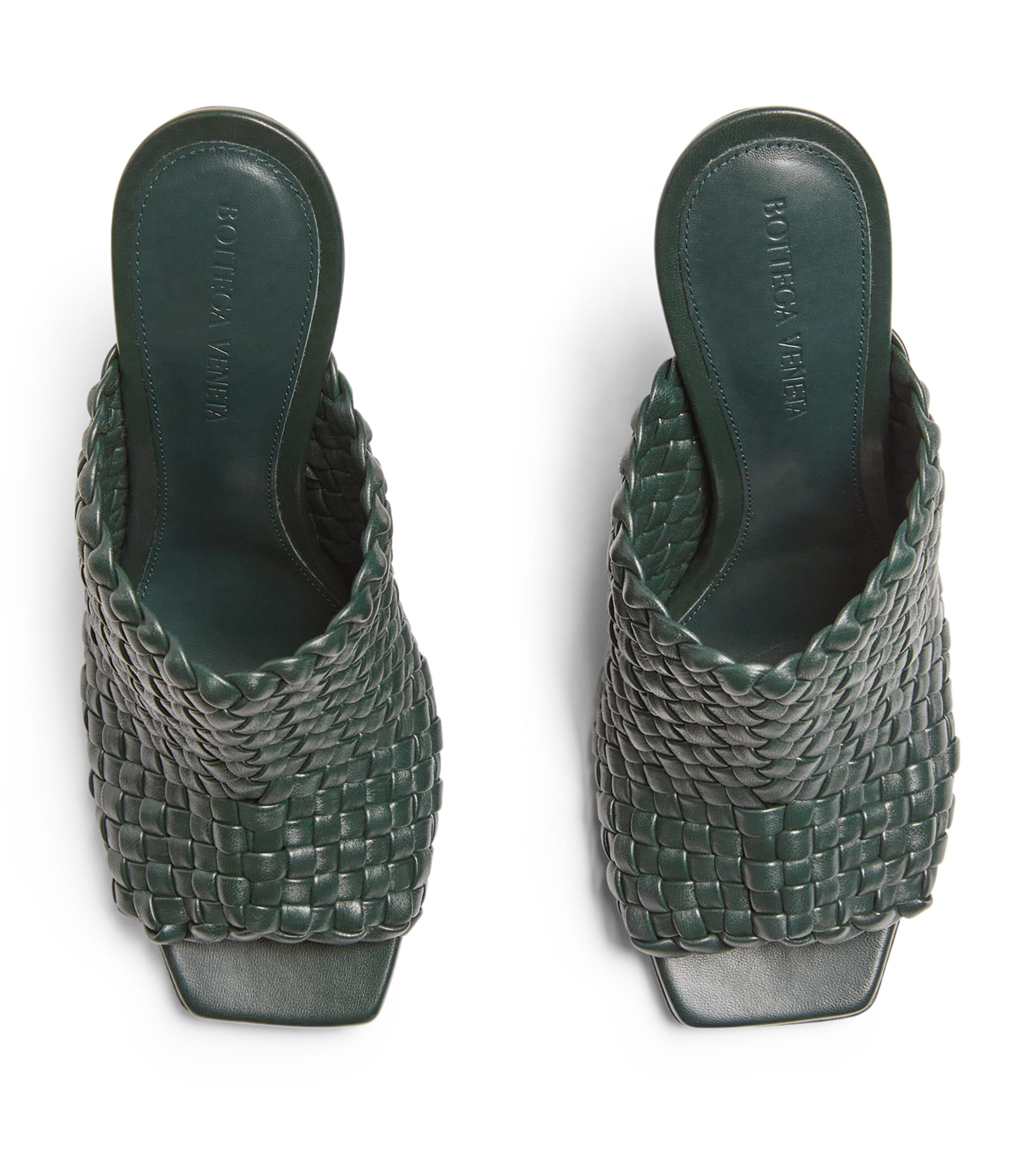 Woven Leather Knot Mules 90 INKWELL Image 3