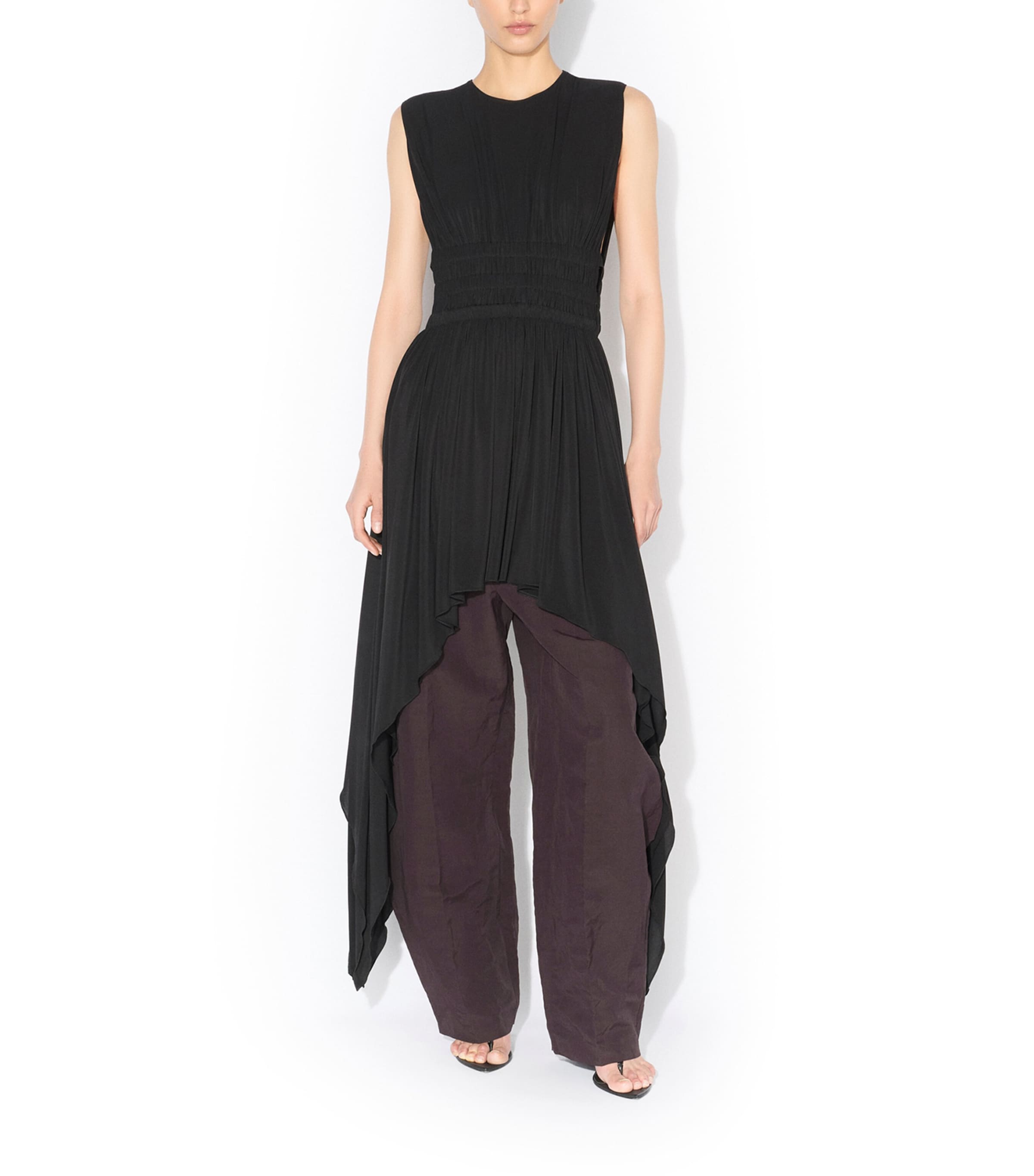 Alaïa Womens Round Tailored Trousers Aubergine Image 2