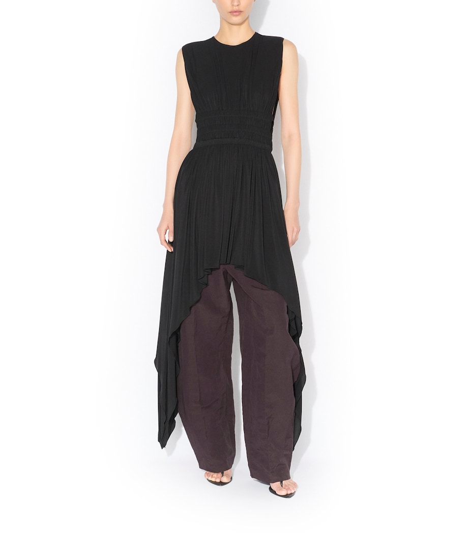 Alaïa Womens Round Tailored Trousers Aubergine Image 2