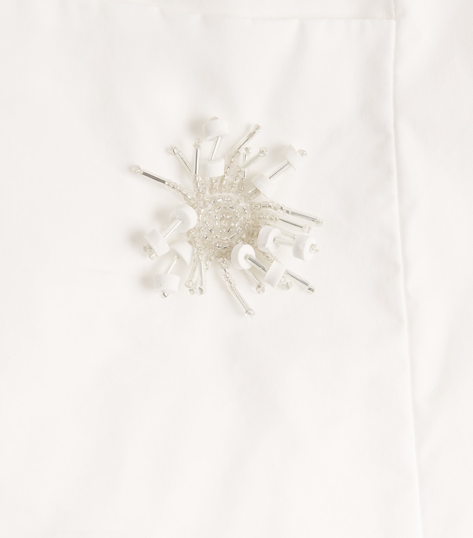 Cotton Embellished Novanna Midi Skirt WHITE Image 5