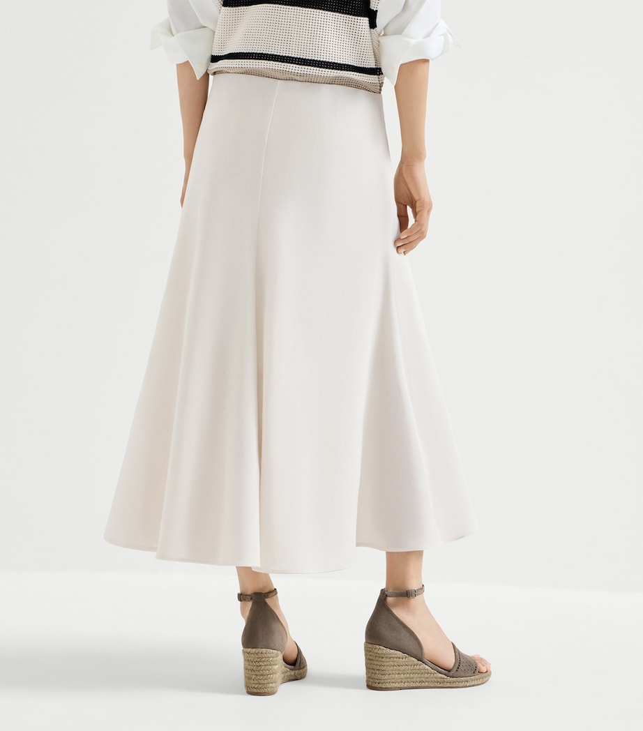 Brunello Cucinelli Womens Cotton Organza Midi Skirt Image 4