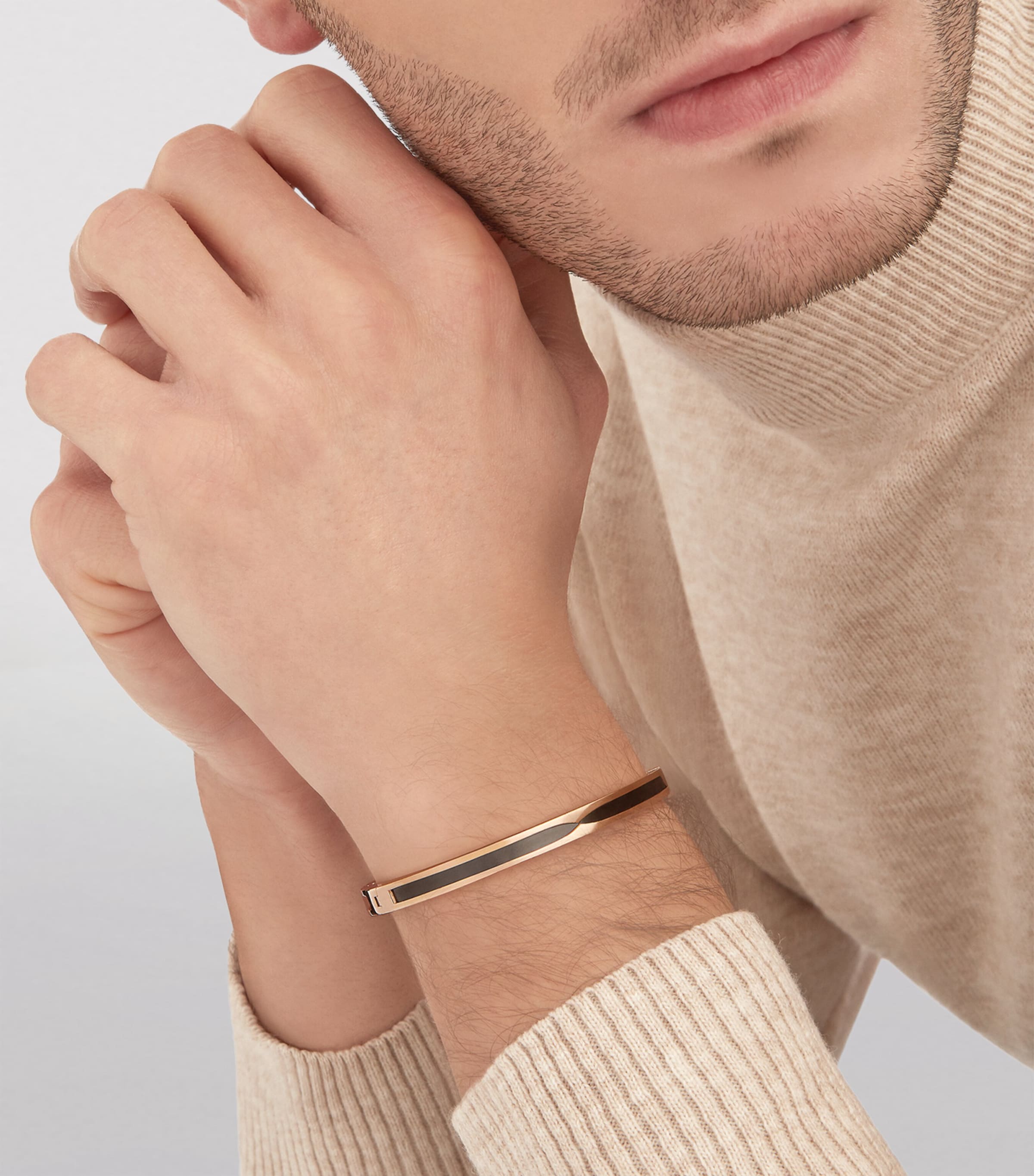 Bvlgari Rose Gold And Ceramic B.Zero1 Bangle Pink Gold Image 3