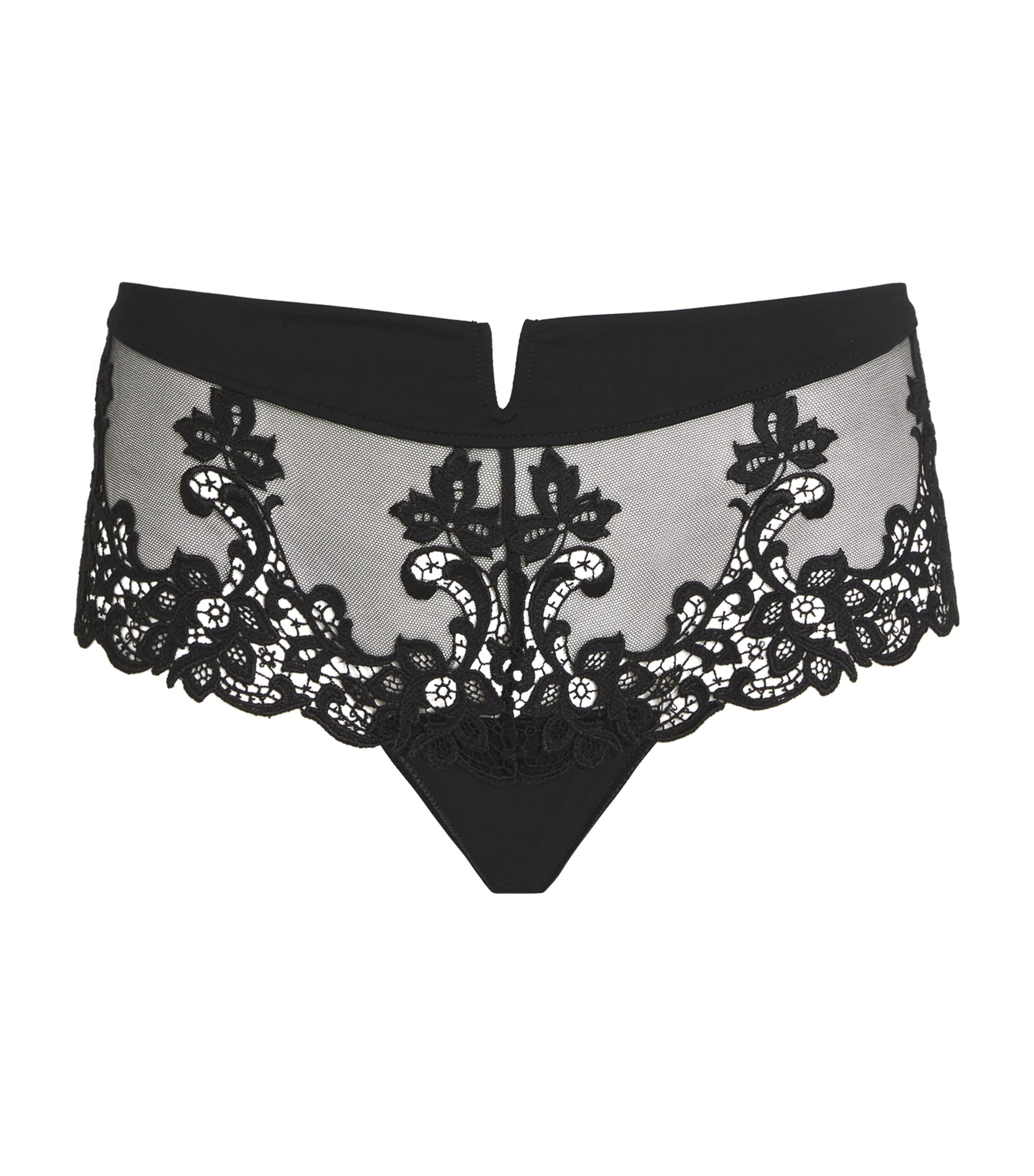 Shop Simone Perele Lace Saga Briefs In Black