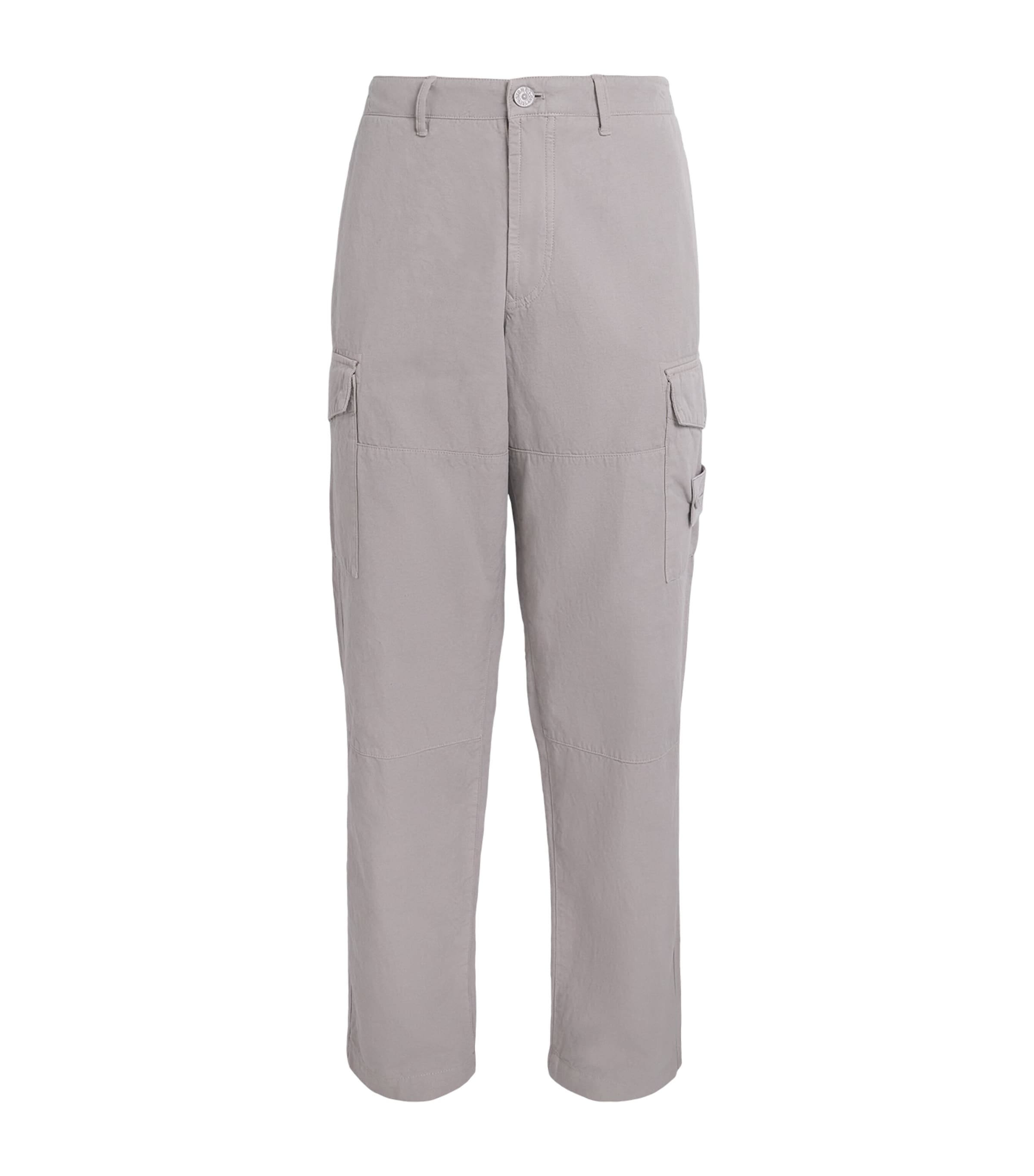 Stone Island Mens Cotton-Canvas All-Weather Ghost Trousers Image 1