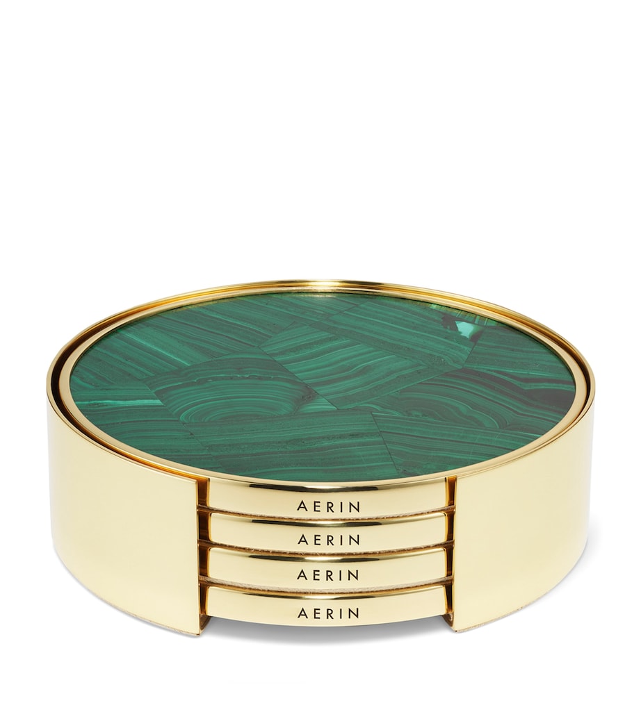 Set of 4 Lucas Mosaic Coasters MALACHITE Image 3